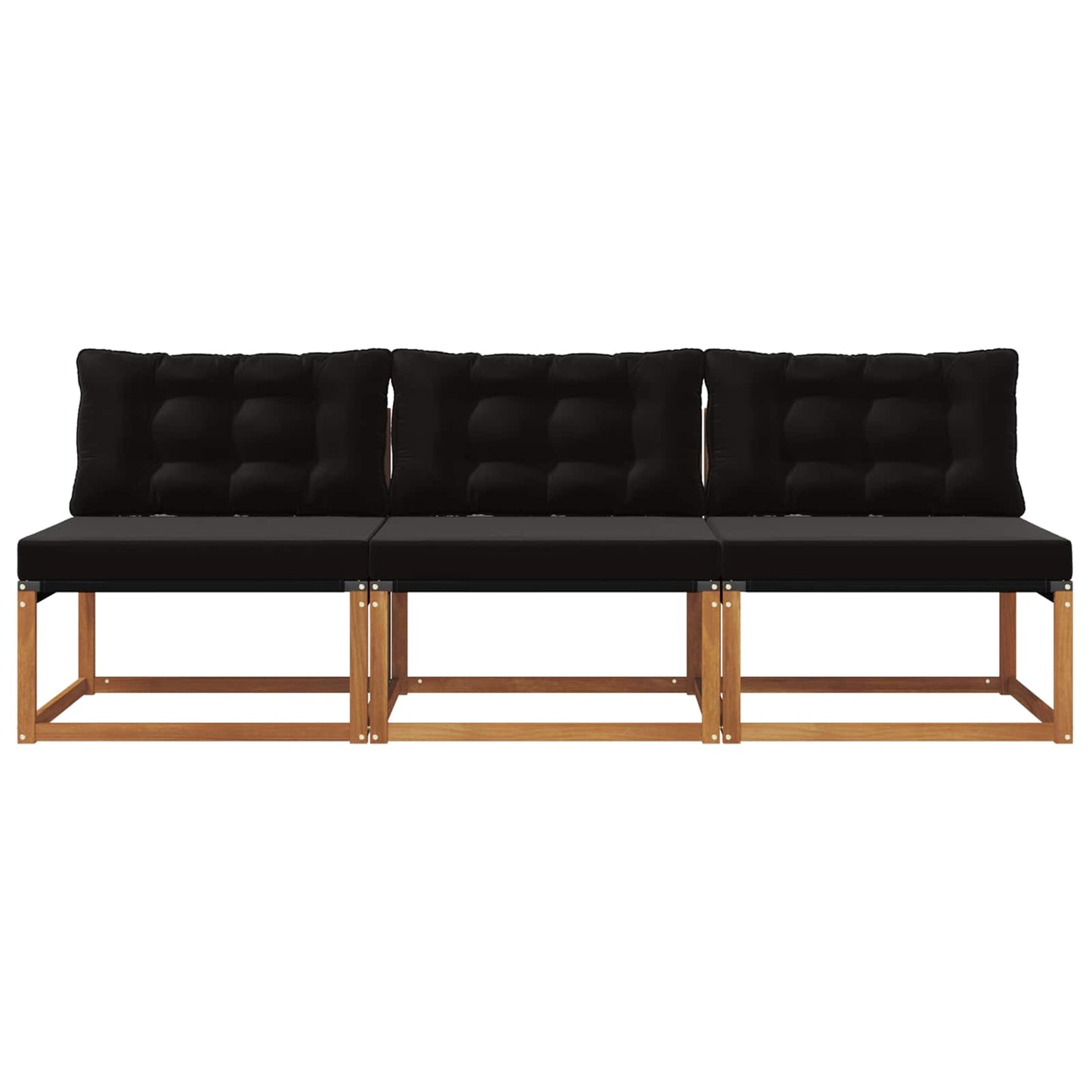 3 Stuk Buiten Midden Sofa Massief Acaciahout en Textilene is nu te koop bij PeponiXL, paradijselijk wonen!