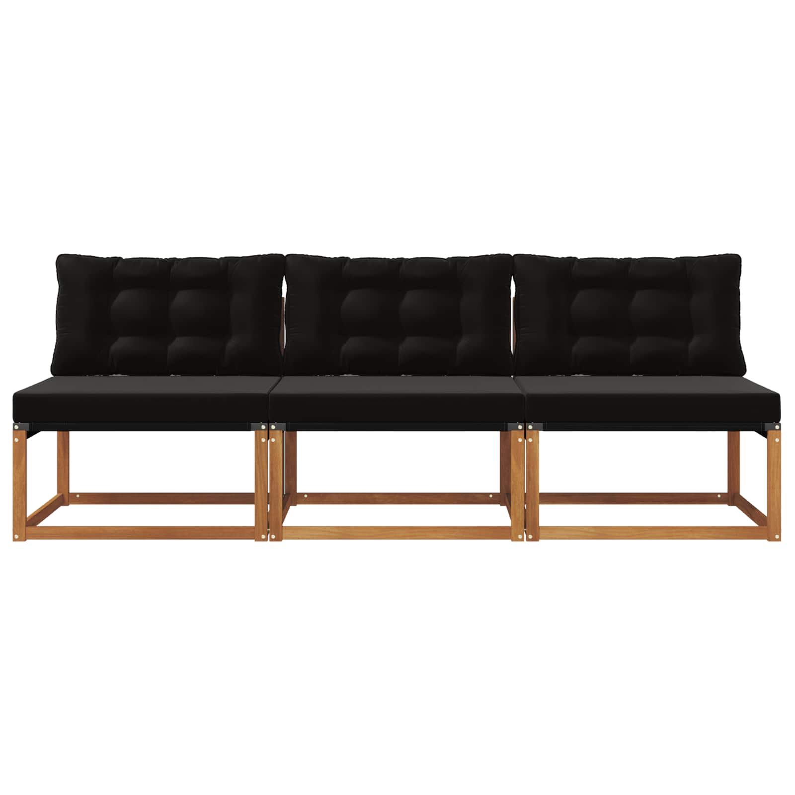 3 Stuk Buiten Midden Sofa Massief Acaciahout en Textilene is nu te koop bij PeponiXL, paradijselijk wonen!