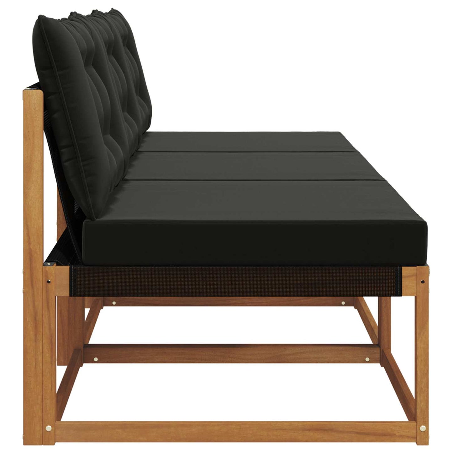 3 Stuk Buiten Midden Sofa Massief Acaciahout en Textilene is nu te koop bij PeponiXL, paradijselijk wonen!