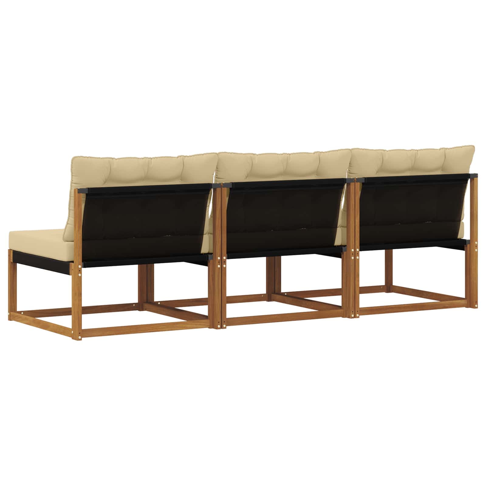 3 Stuk Buiten Midden Sofa Massief Acaciahout en Textilene is nu te koop bij PeponiXL, paradijselijk wonen!