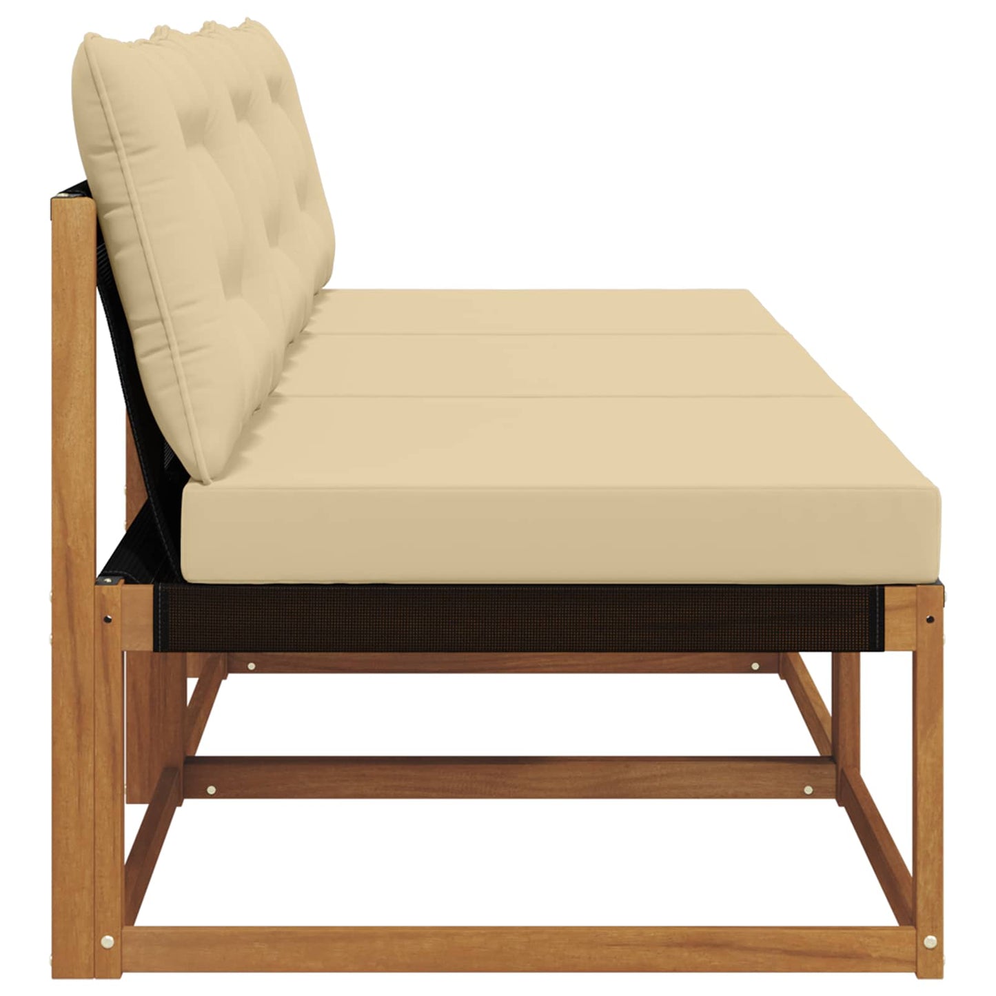 3 Stuk Buiten Midden Sofa Massief Acaciahout en Textilene is nu te koop bij PeponiXL, paradijselijk wonen!