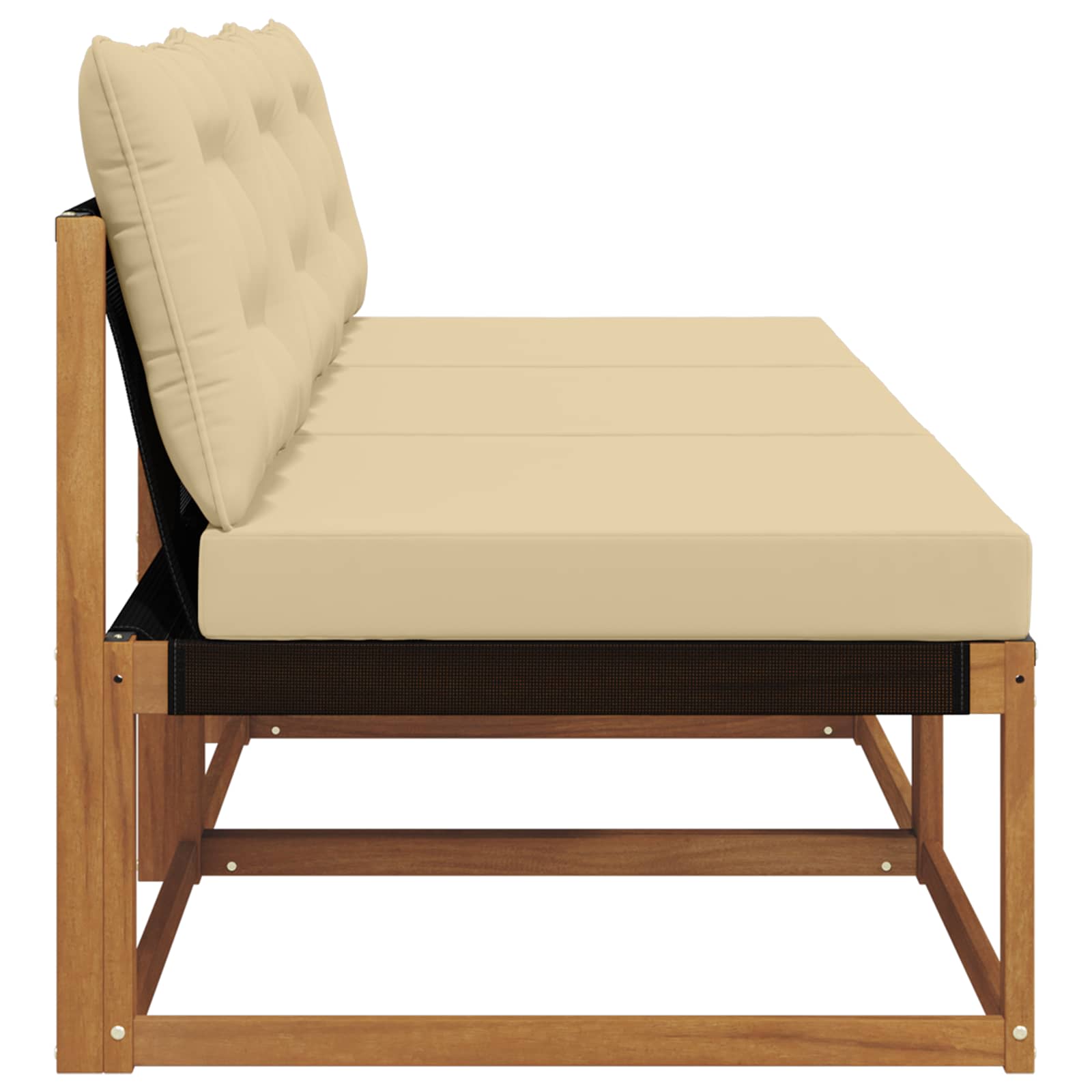3 Stuk Buiten Midden Sofa Massief Acaciahout en Textilene is nu te koop bij PeponiXL, paradijselijk wonen!