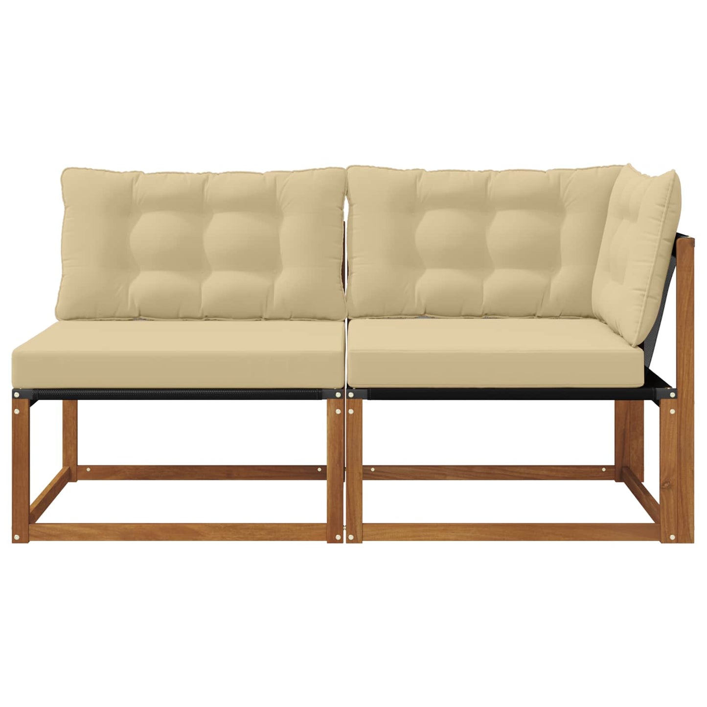 Outdoor Midden- en Hoeksalon met kussen 7 Stuk Naturel is nu te koop bij PeponiXL, paradijselijk wonen!