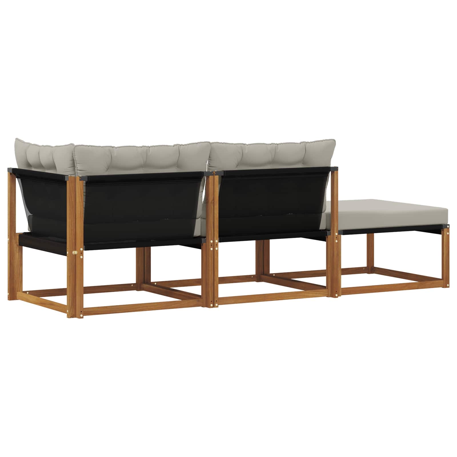 Sectie Sofa Eenheden met kussen 3 Stuk Naturel en lichtgrijs is nu te koop bij PeponiXL, paradijselijk wonen!