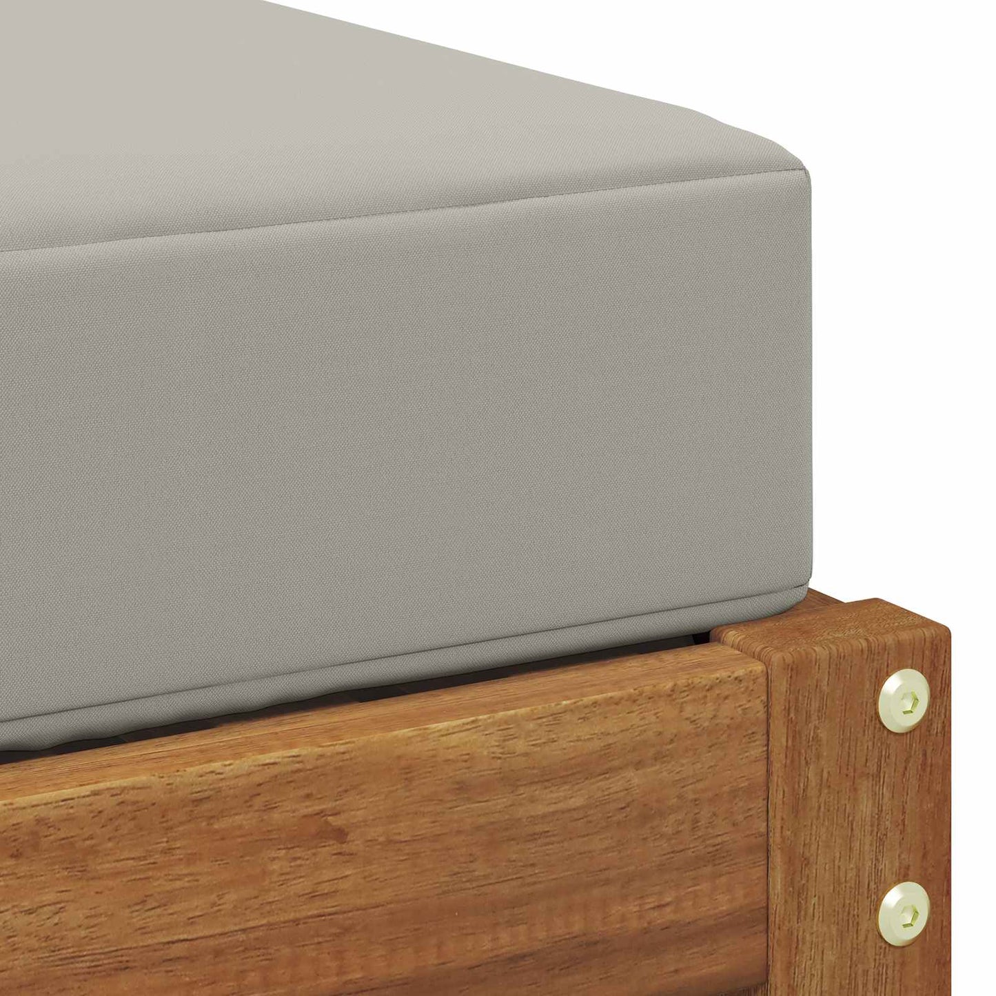 Stoelbank met kussen Natuurlijk en Lichtgrijs 43 x 43 x 37 cm is nu te koop bij PeponiXL, paradijselijk wonen!