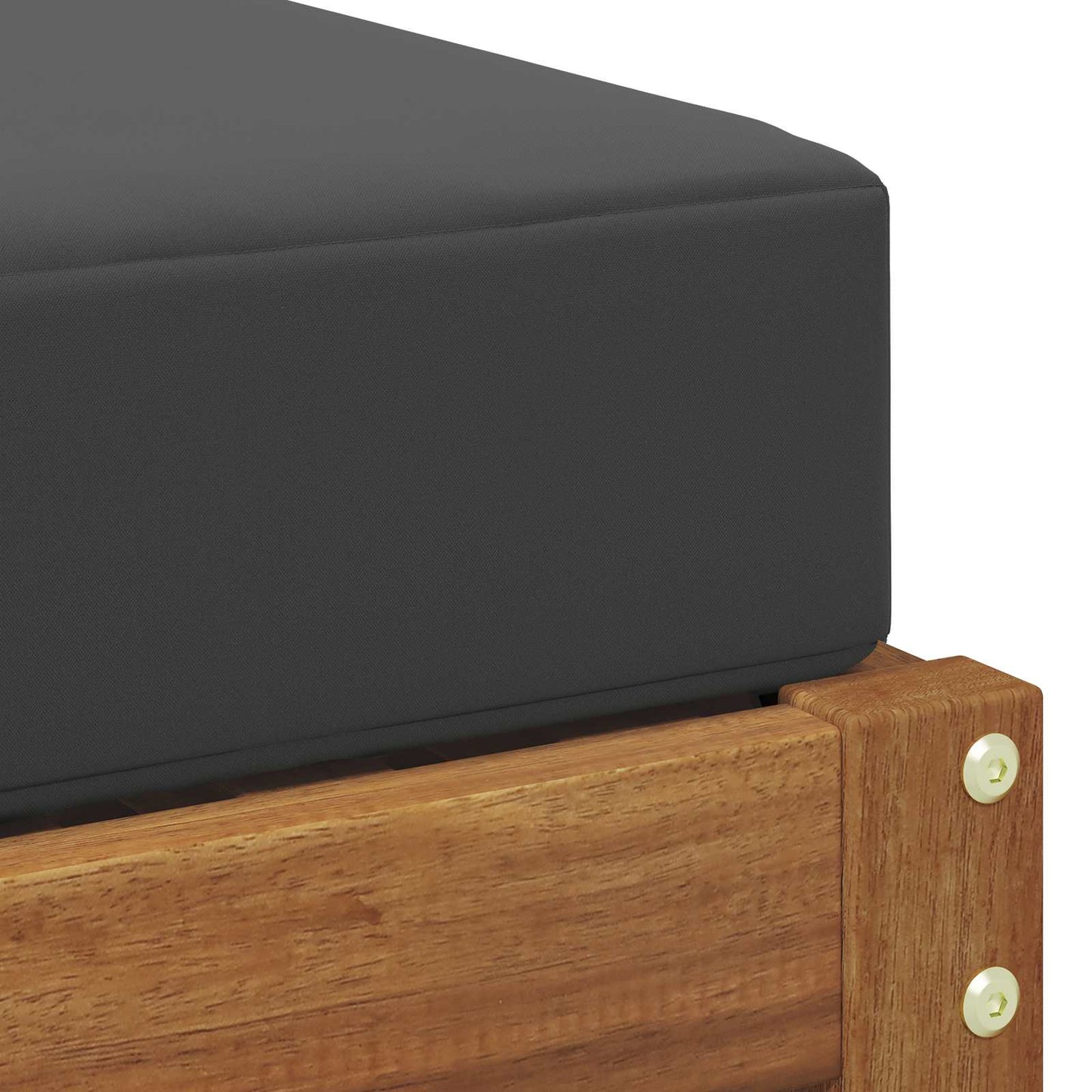 Stoelbank met kussen Natuurlijk en Antraciet 43 x 43 x 37 cm is nu te koop bij PeponiXL, paradijselijk wonen!