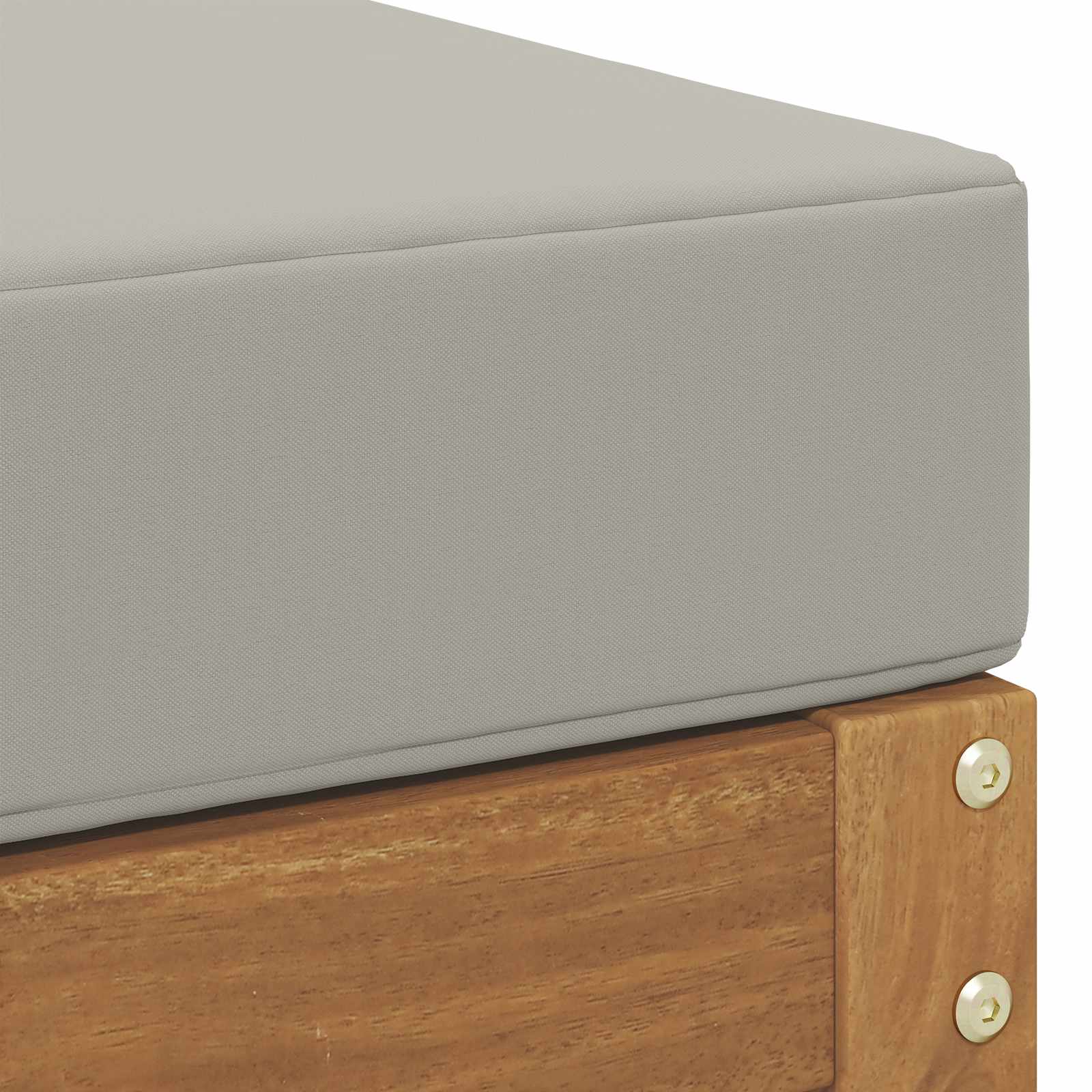 Stoelbank met kussen Natuurlijk en Lichtgrijs 115 x 43 x 37 cm is nu te koop bij PeponiXL, paradijselijk wonen!