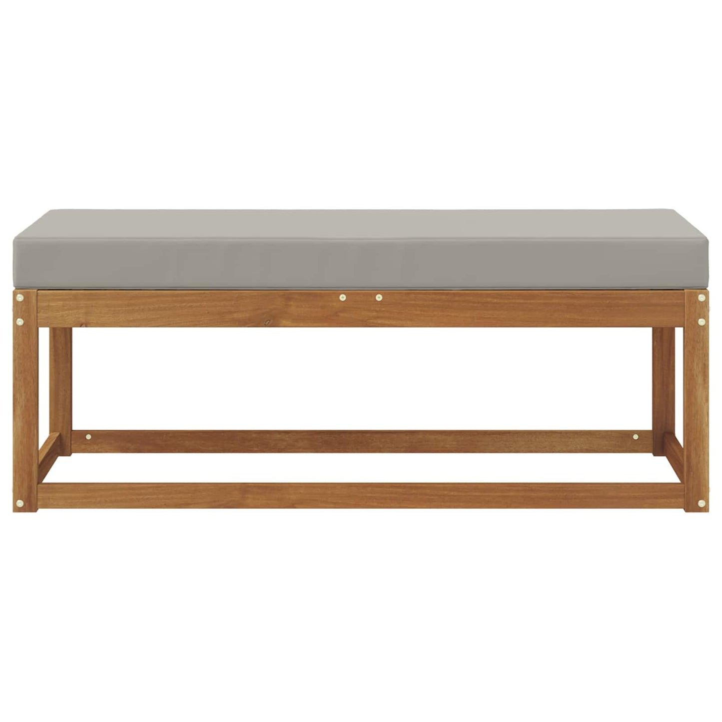 Stoelbank met kussen Natuurlijk en Lichtgrijs 115 x 43 x 37 cm is nu te koop bij PeponiXL, paradijselijk wonen!