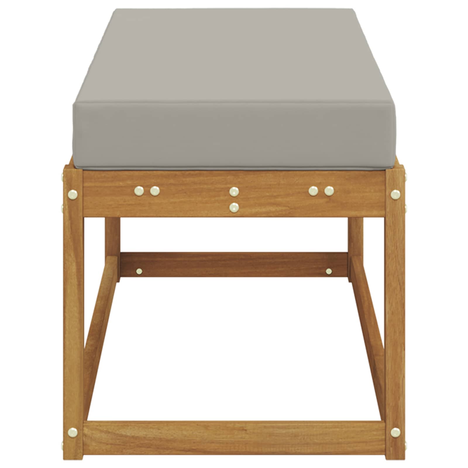 Stoelbank met kussen Natuurlijk en Lichtgrijs 115 x 43 x 37 cm is nu te koop bij PeponiXL, paradijselijk wonen!