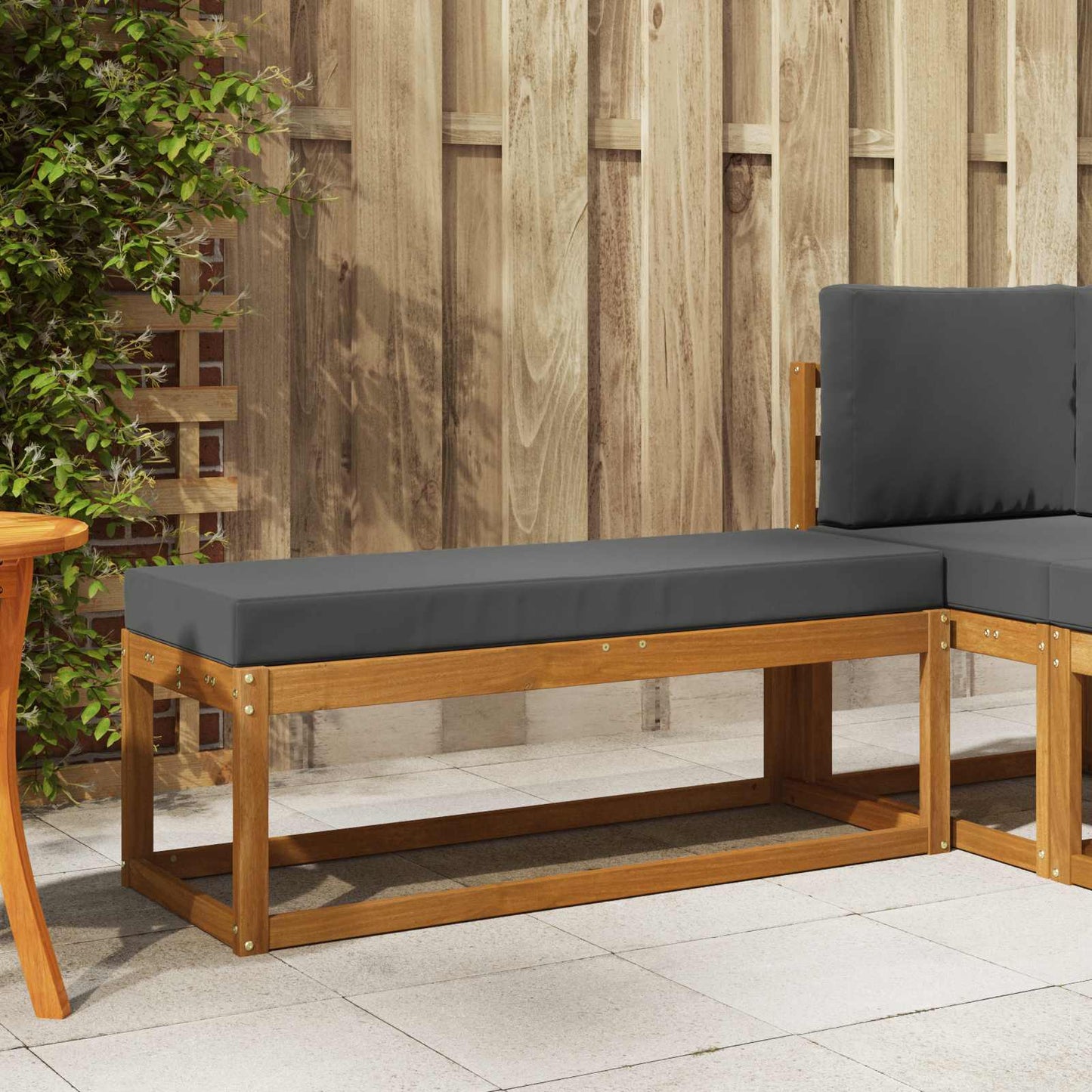 Buiten Krukbank Natuurlijk en Antraciet 115 x 43 x 45 cm is nu te koop bij PeponiXL, paradijselijk wonen!
