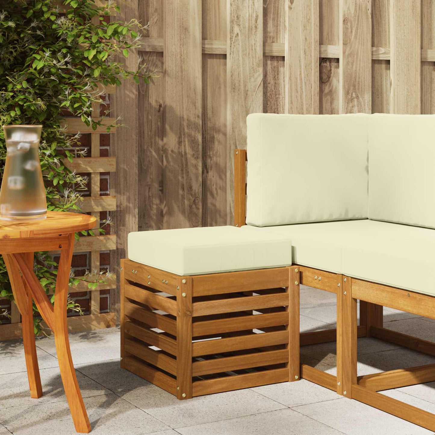 Buiten Stool Bank Massief Acaciahout Naturel is nu te koop bij PeponiXL, paradijselijk wonen!