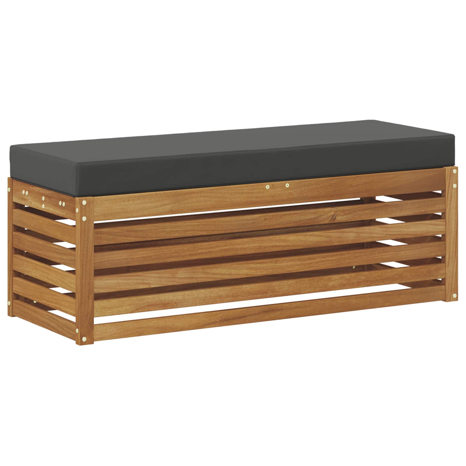 Stoelbank met kussen Natuurlijk en Antraciet 115 x 43 x 37 cm is nu te koop bij PeponiXL, paradijselijk wonen!