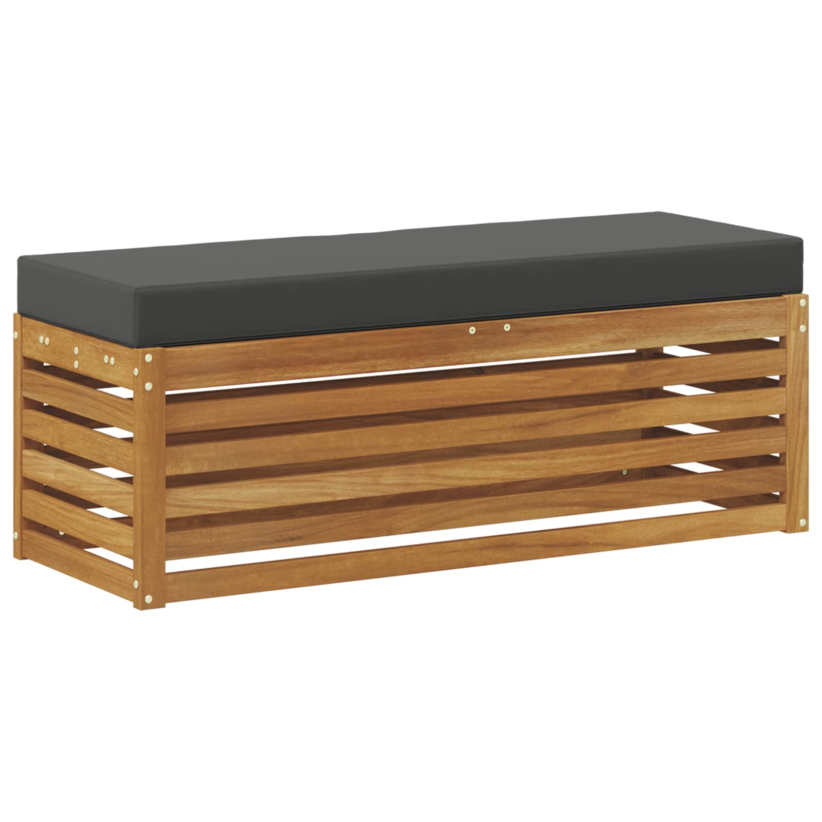 Stoelbank met kussen Natuurlijk en Antraciet 115 x 43 x 37 cm is nu te koop bij PeponiXL, paradijselijk wonen!