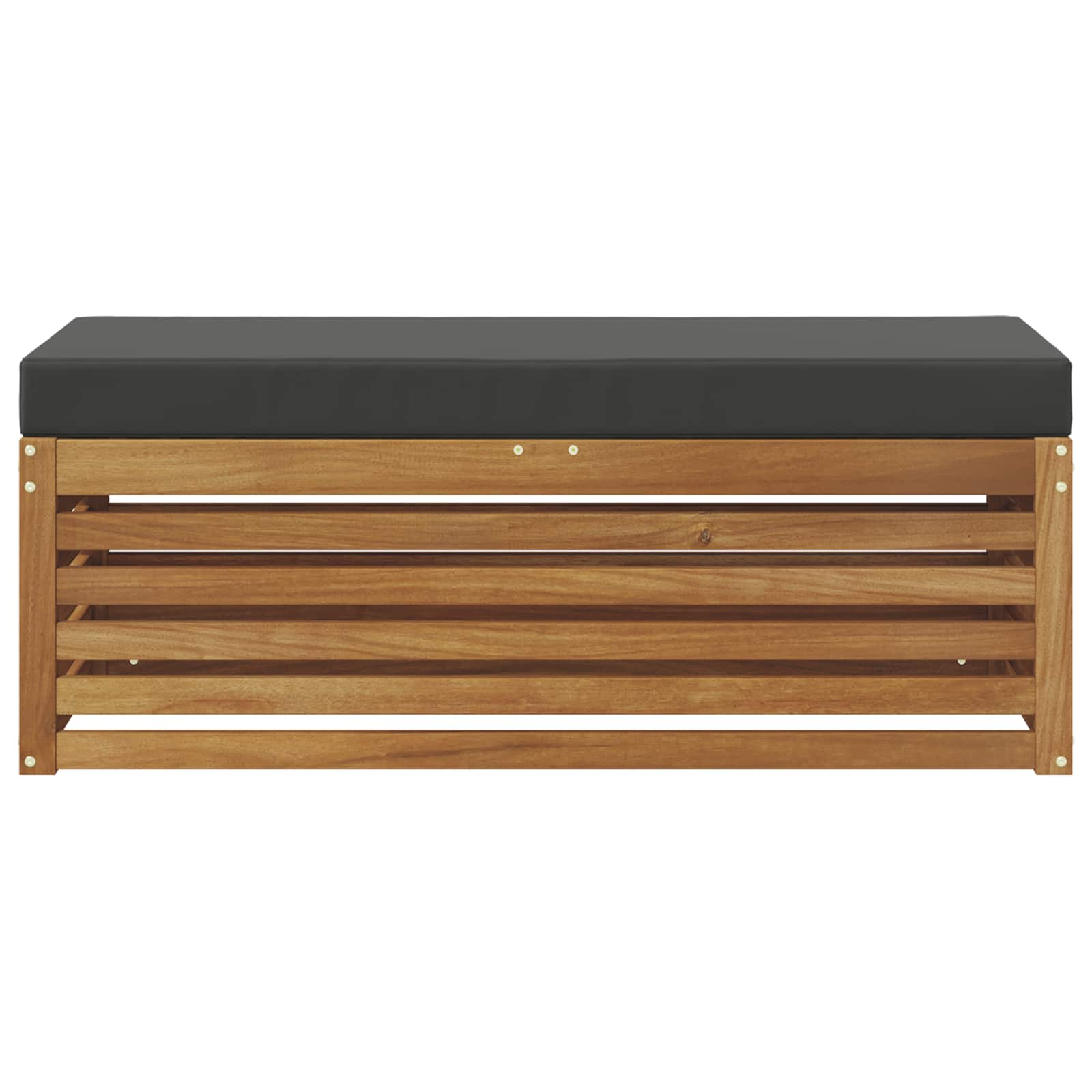 Stoelbank met kussen Natuurlijk en Antraciet 115 x 43 x 37 cm is nu te koop bij PeponiXL, paradijselijk wonen!