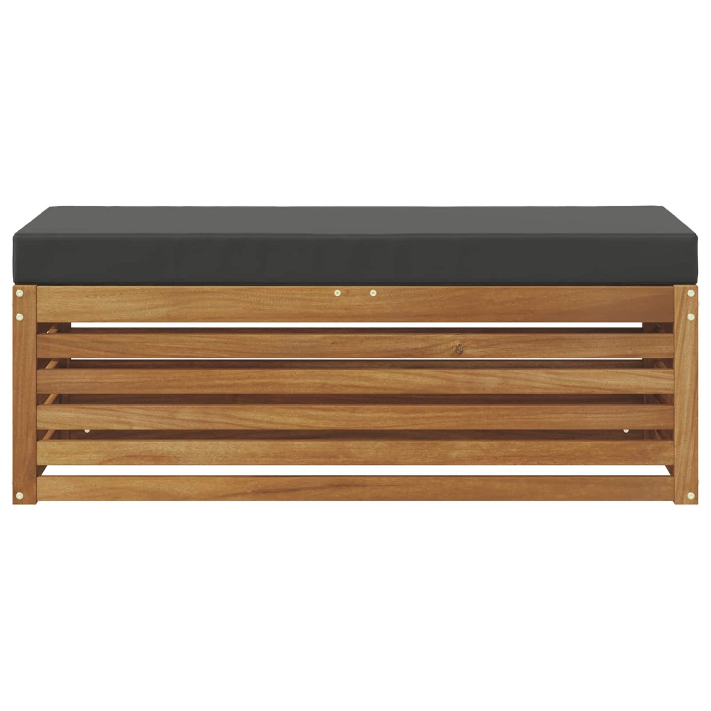 Stoelbank met kussen Natuurlijk en Antraciet 115 x 43 x 37 cm is nu te koop bij PeponiXL, paradijselijk wonen!