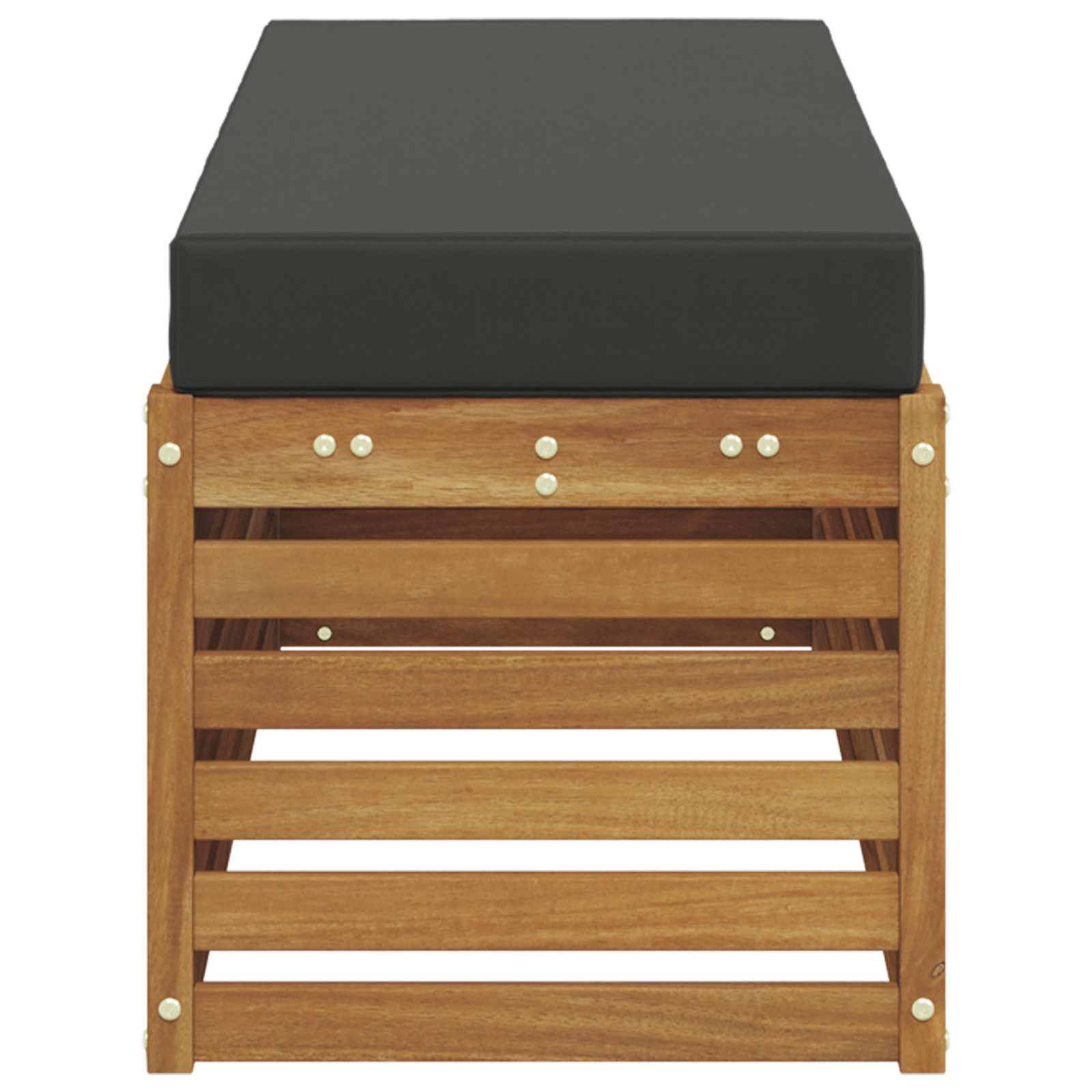 Stoelbank met kussen Natuurlijk en Antraciet 115 x 43 x 37 cm is nu te koop bij PeponiXL, paradijselijk wonen!