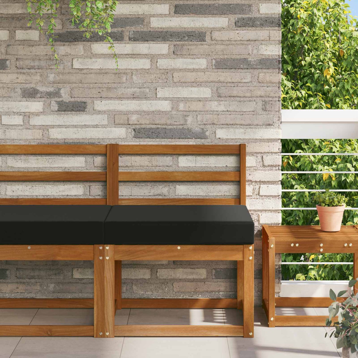 Buiten bankkussen Zwart 60 x 60 x 8 cm Polyester is nu te koop bij PeponiXL, paradijselijk wonen!