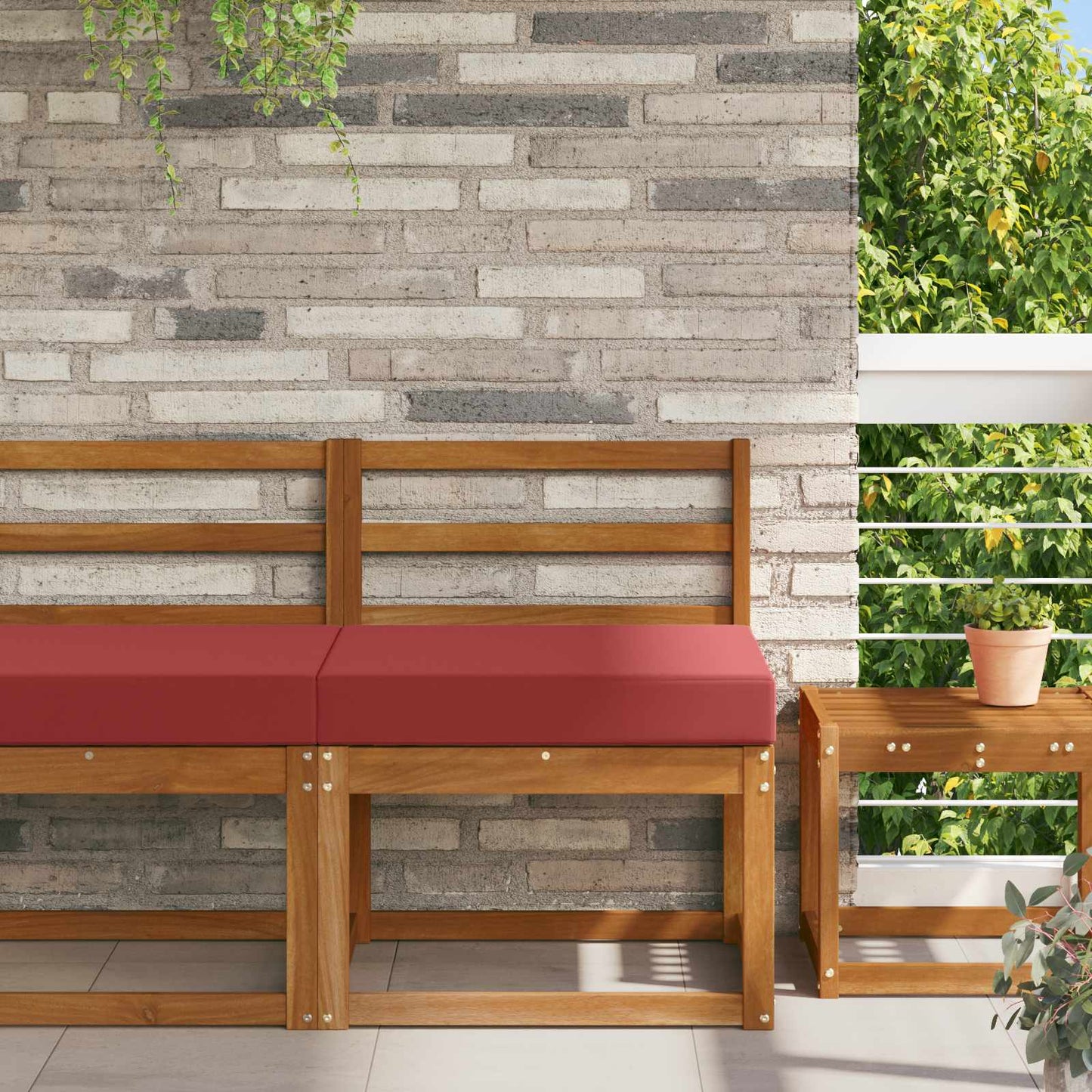Buiten bankkussen Wijnrood 60 x 60 x 8 cm Polyester is nu te koop bij PeponiXL, paradijselijk wonen!