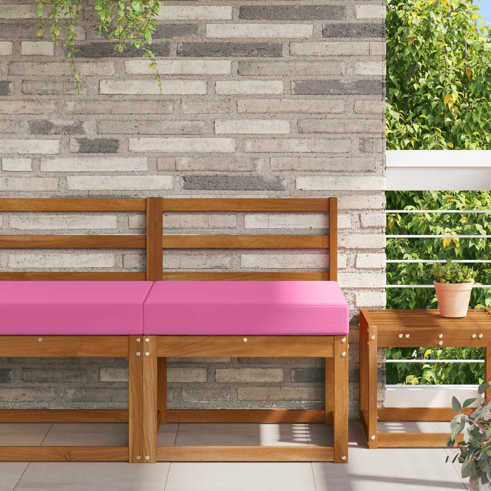 Buiten bankkussen Roze 60 x 60 x 8 cm Polyester is nu te koop bij PeponiXL, paradijselijk wonen!