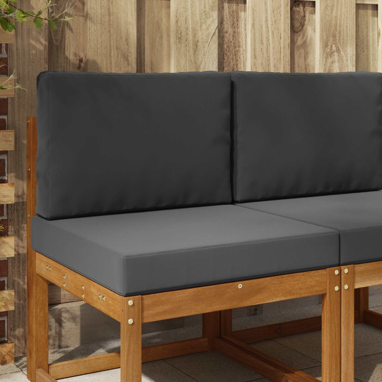 Buiten bankkussen 2 pcs Antraciet Polyester is nu te koop bij PeponiXL, paradijselijk wonen!