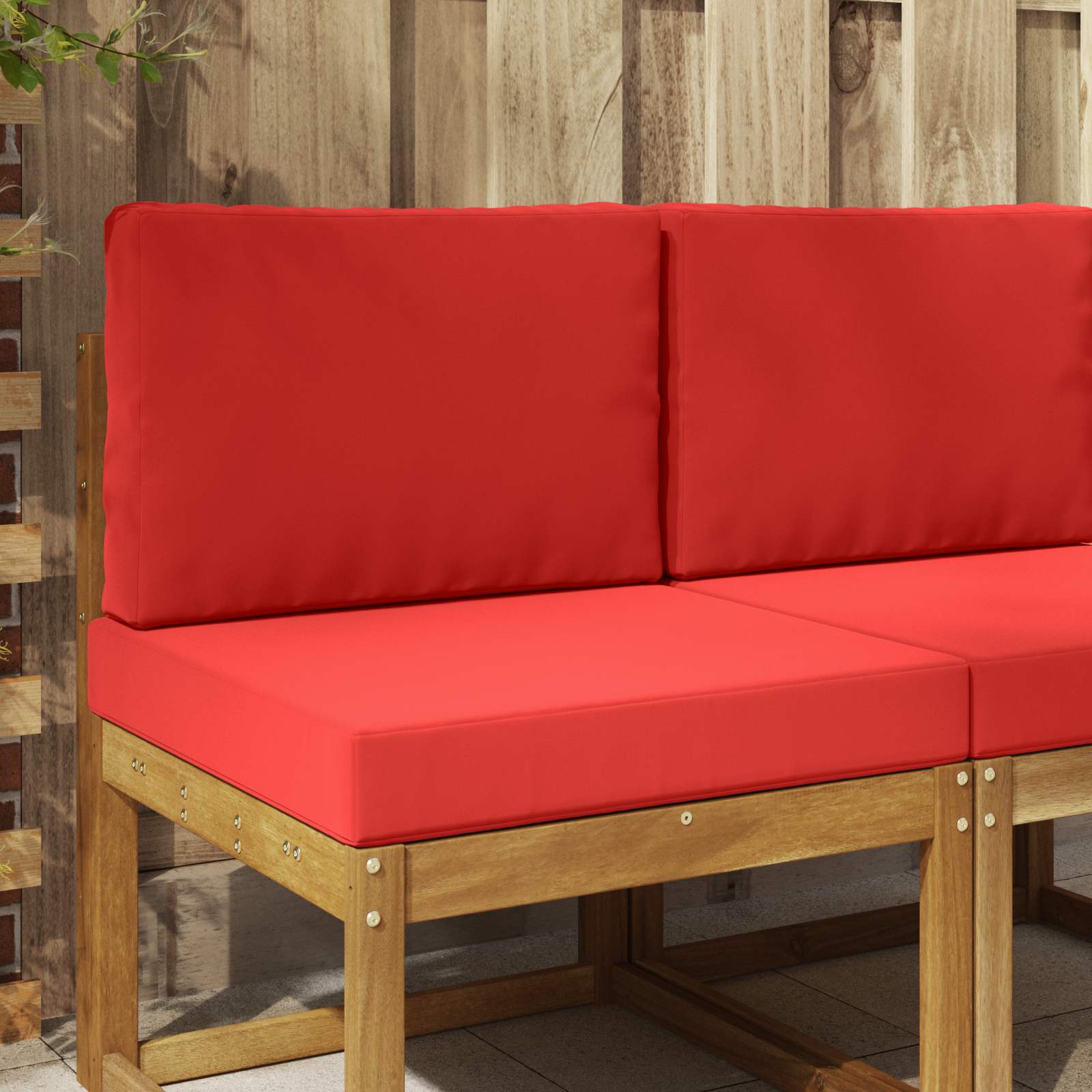 Buiten bankkussen 2 pcs Rood Polyester is nu te koop bij PeponiXL, paradijselijk wonen!