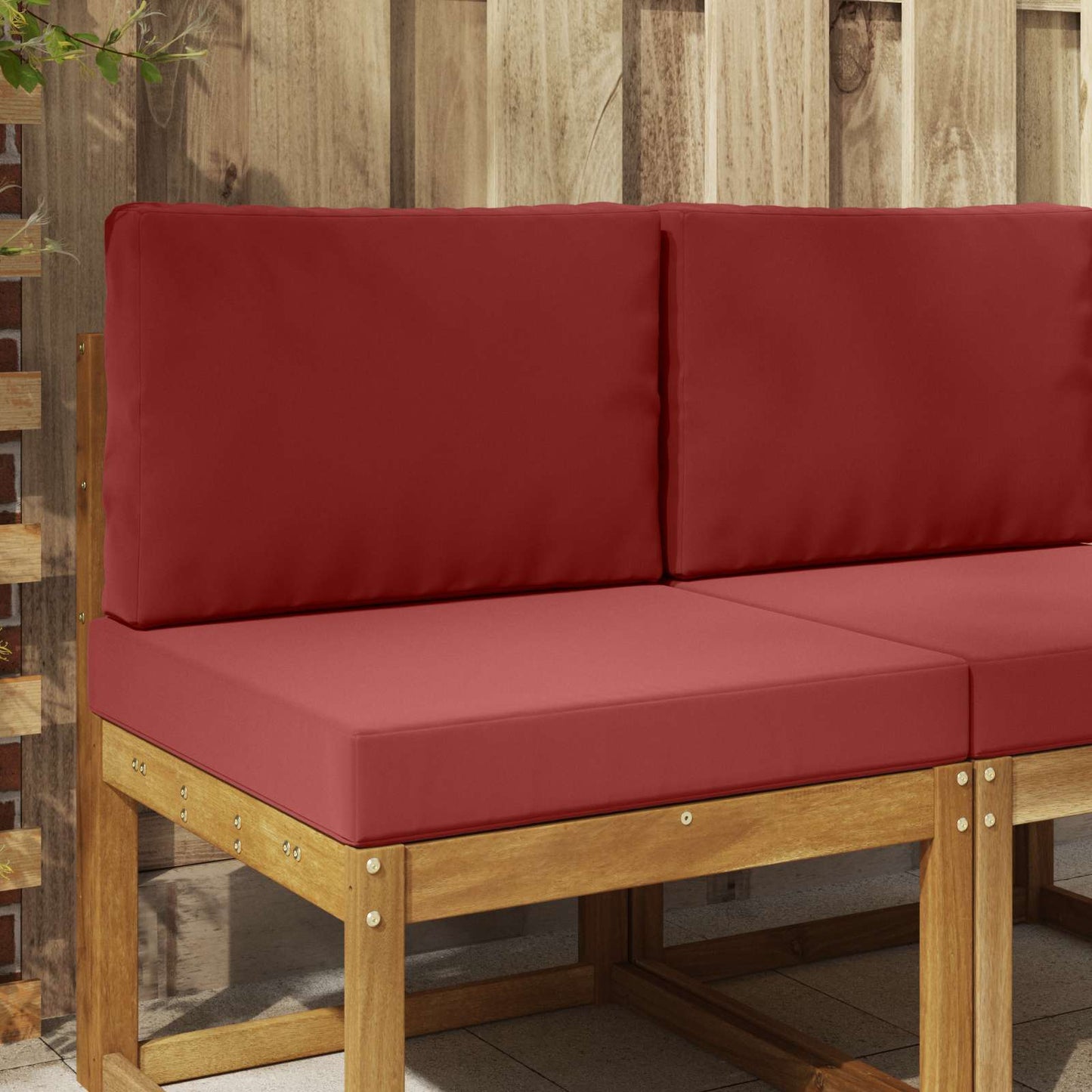 Buiten bankkussen 2 pcs Wijnrood Polyester is nu te koop bij PeponiXL, paradijselijk wonen!