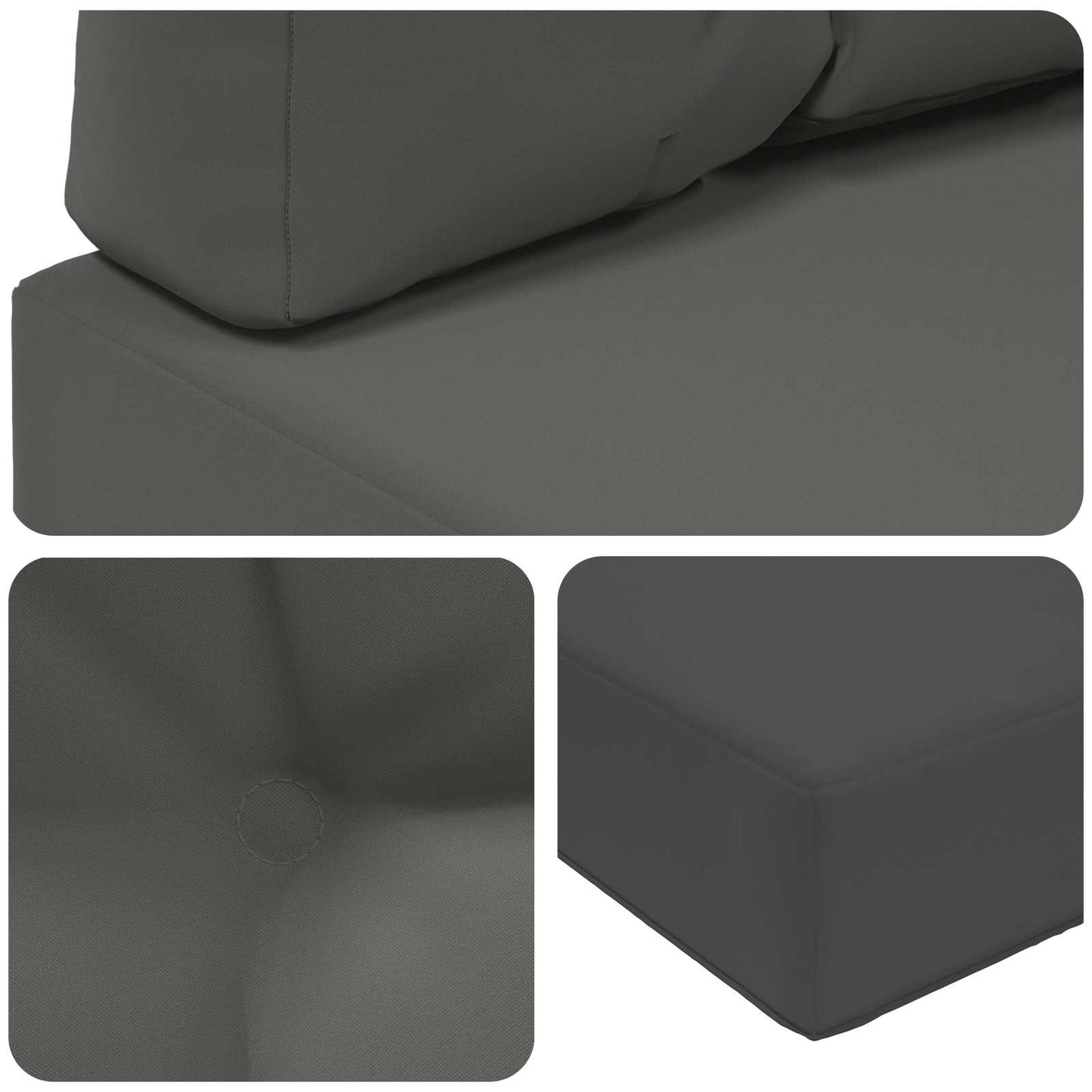 Buiten bankkussen 2 pcs Antraciet Polyester is nu te koop bij PeponiXL, paradijselijk wonen!