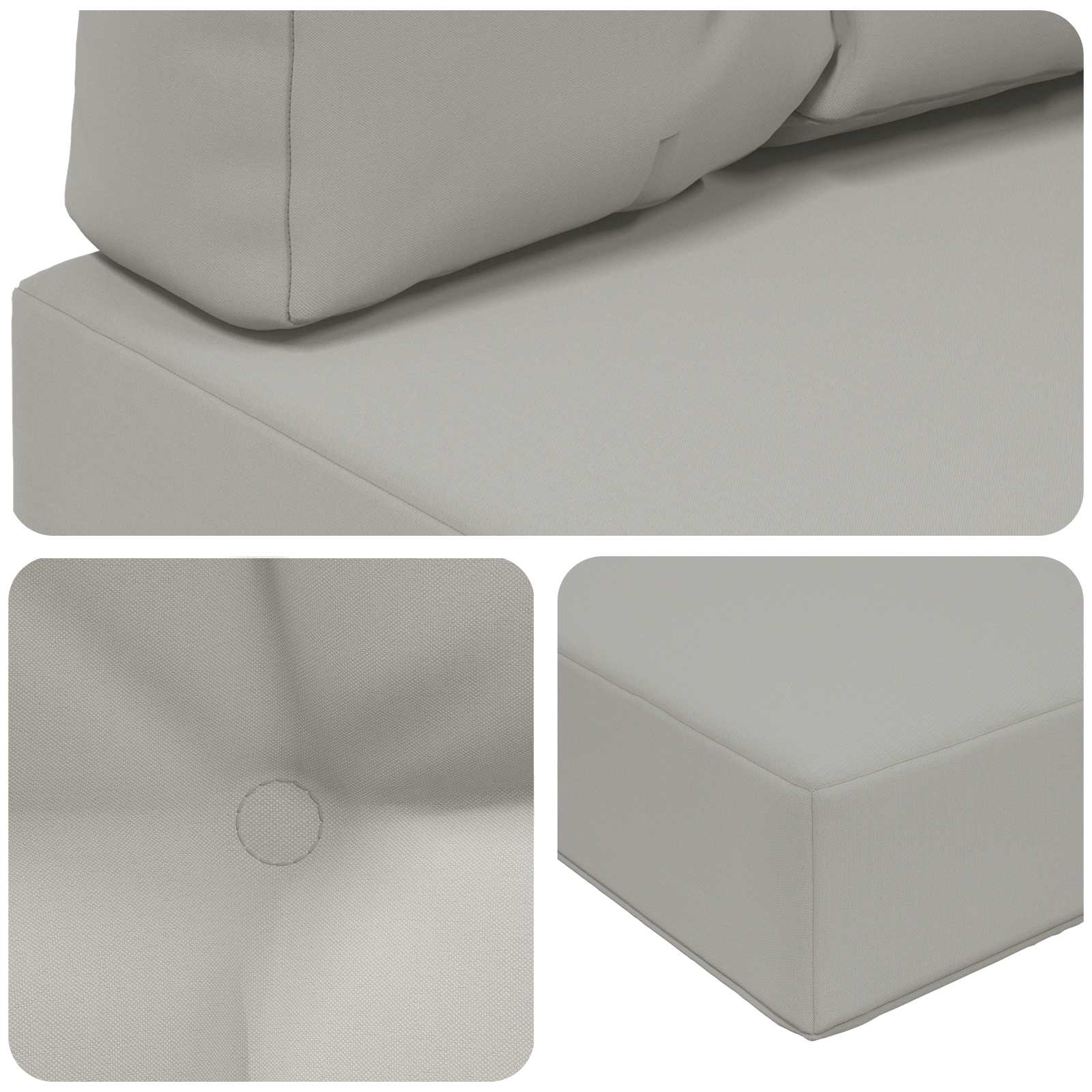 Buiten bankkussen 2 pcs Grijs Polyester is nu te koop bij PeponiXL, paradijselijk wonen!