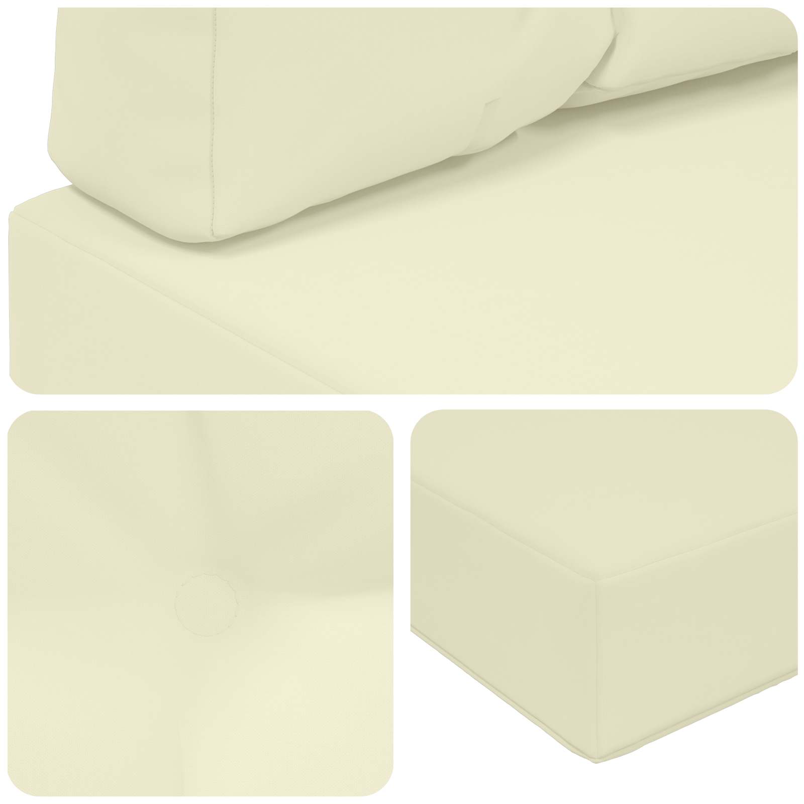 Buiten bankkussen 2 pcs Crème Polyester is nu te koop bij PeponiXL, paradijselijk wonen!