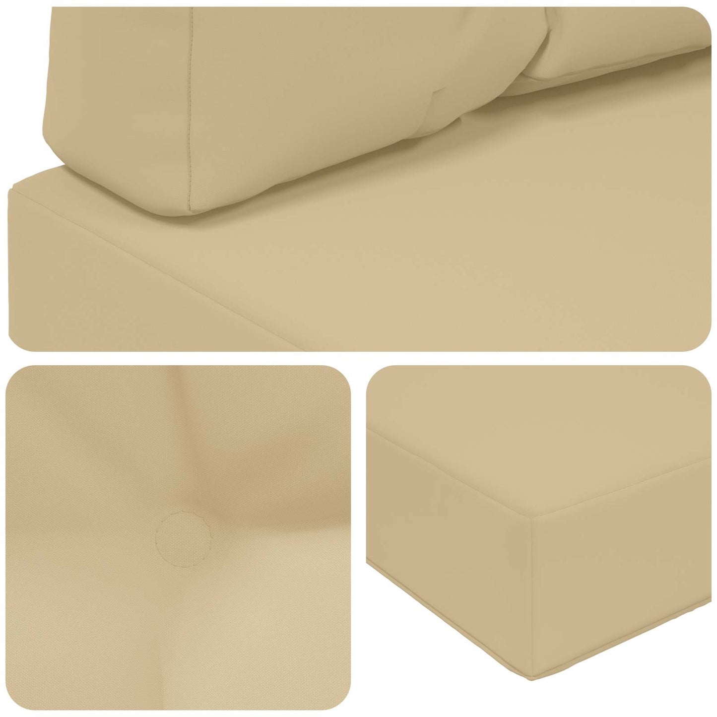 Buiten bankkussen 2 pcs Beige Polyester is nu te koop bij PeponiXL, paradijselijk wonen!