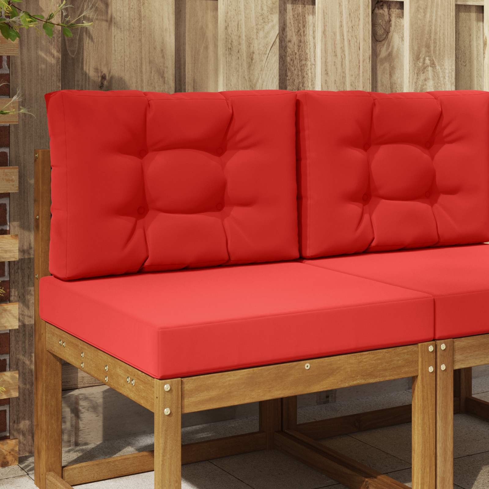 Buiten bankkussen 2 pcs Rood Polyester is nu te koop bij PeponiXL, paradijselijk wonen!