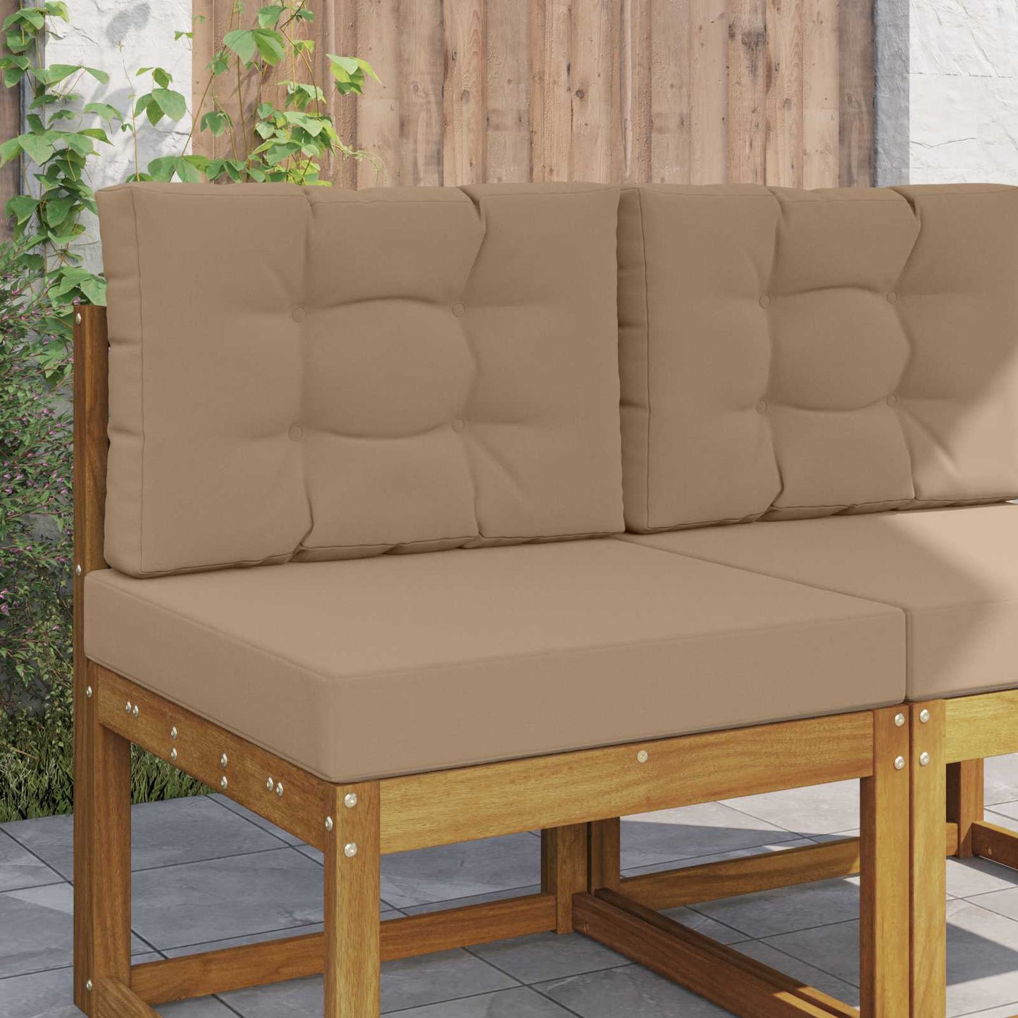 Buiten bankkussen 2 pcs Taupe Polyester is nu te koop bij PeponiXL, paradijselijk wonen!