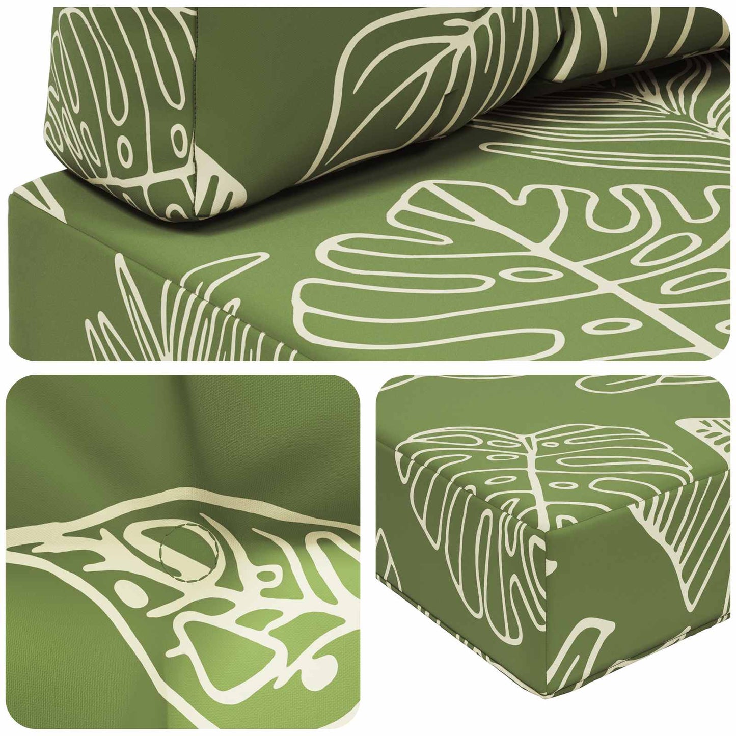 Buiten bankkussen 2 pcs Bladontwerp Polyester is nu te koop bij PeponiXL, paradijselijk wonen!