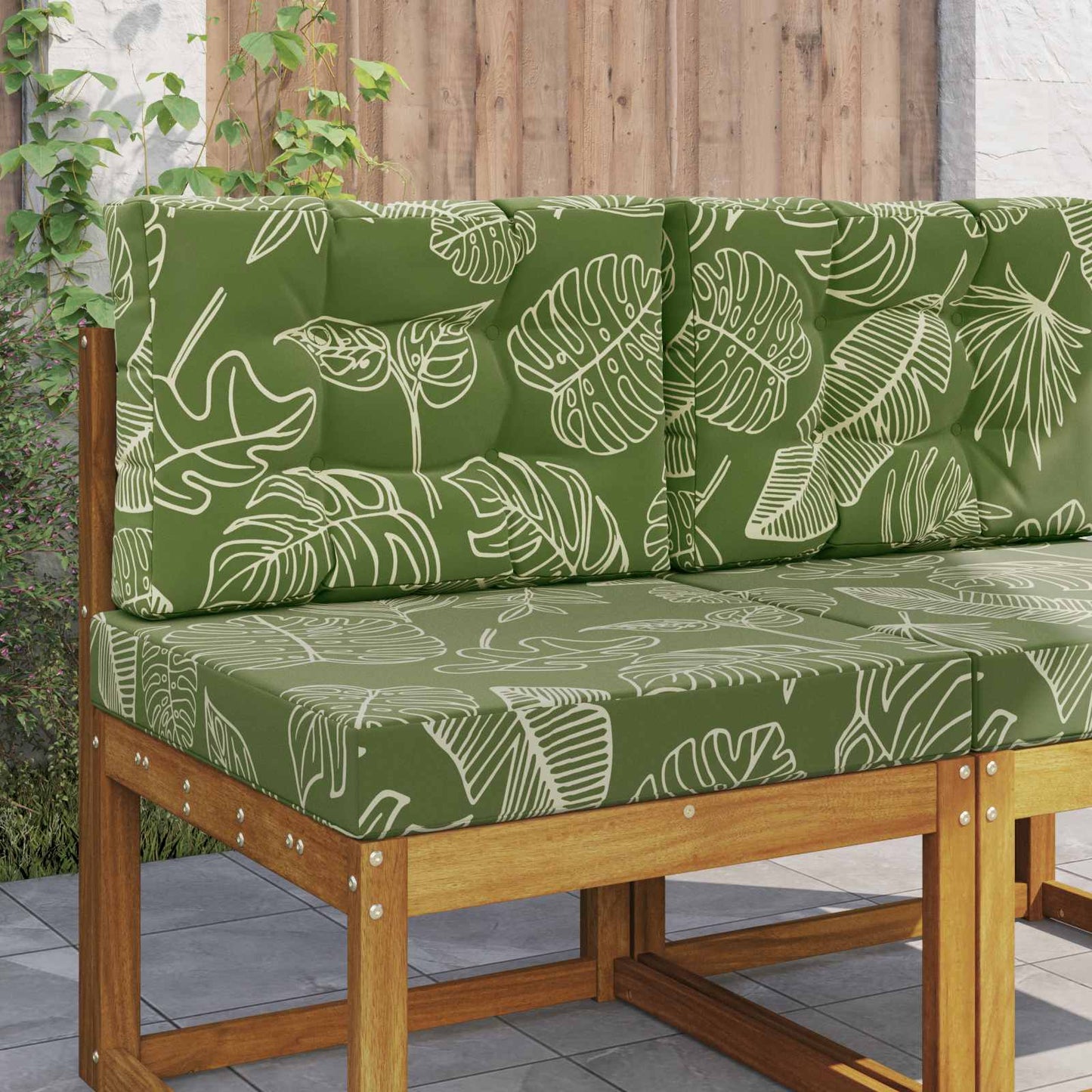 Buiten bankkussen 2 pcs Bladontwerp Polyester is nu te koop bij PeponiXL, paradijselijk wonen!