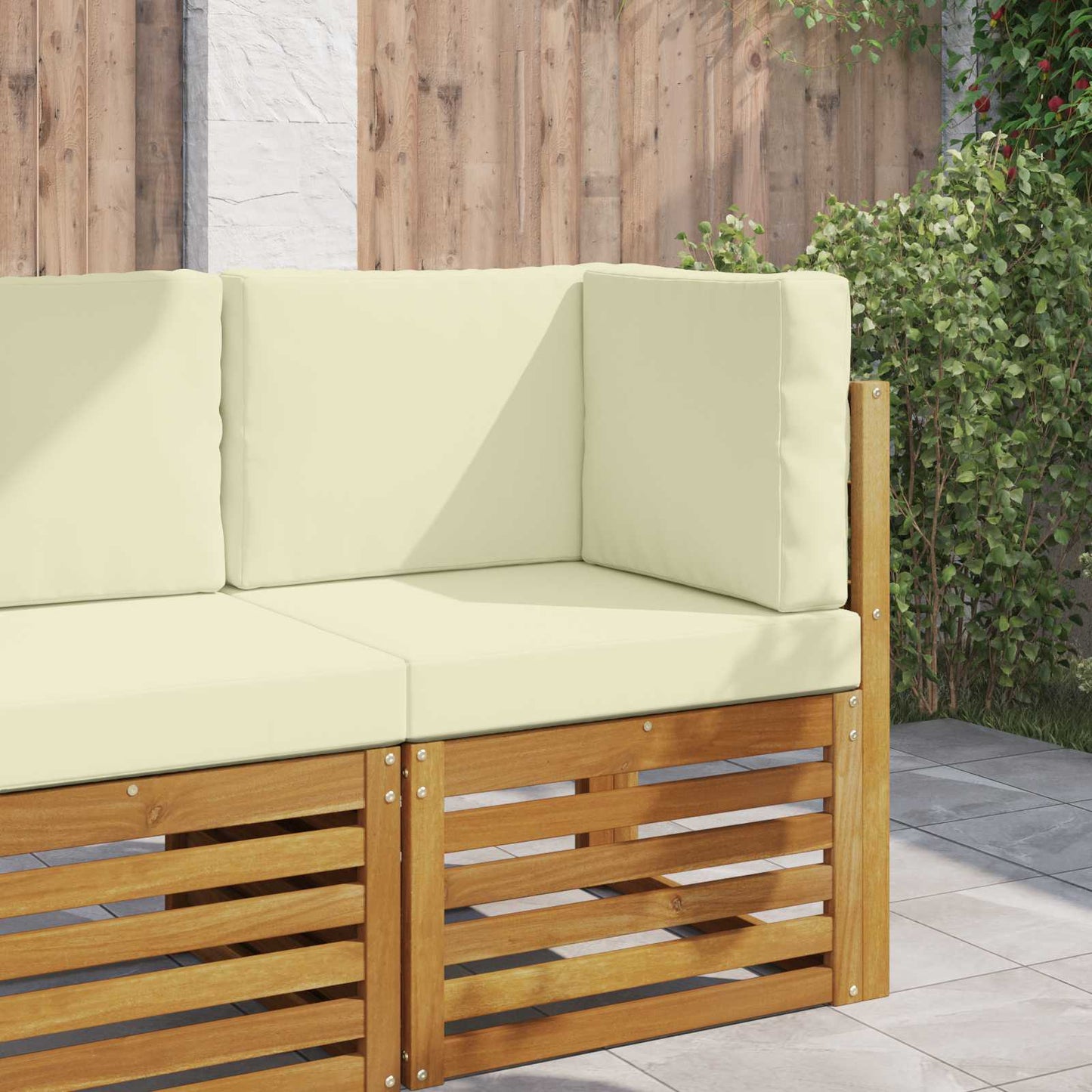 Buiten bankkussen 3 pcs Crème Polyester is nu te koop bij PeponiXL, paradijselijk wonen!