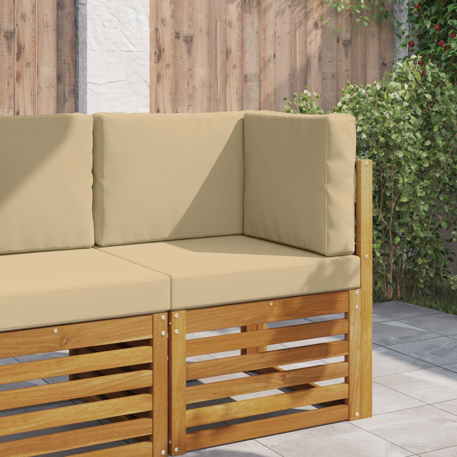 Buiten bankkussen 3 pcs Beige Polyester is nu te koop bij PeponiXL, paradijselijk wonen!