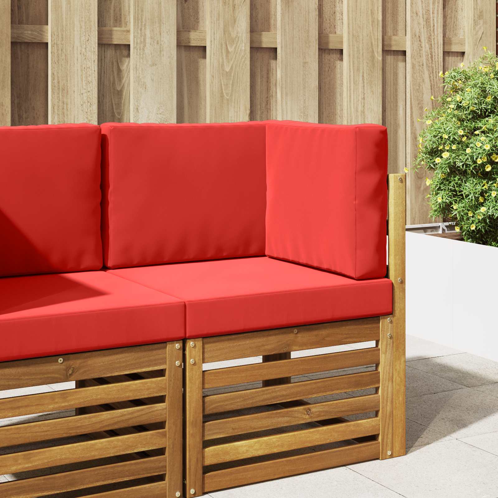 Buiten bankkussen 3 pcs Rood Polyester is nu te koop bij PeponiXL, paradijselijk wonen!
