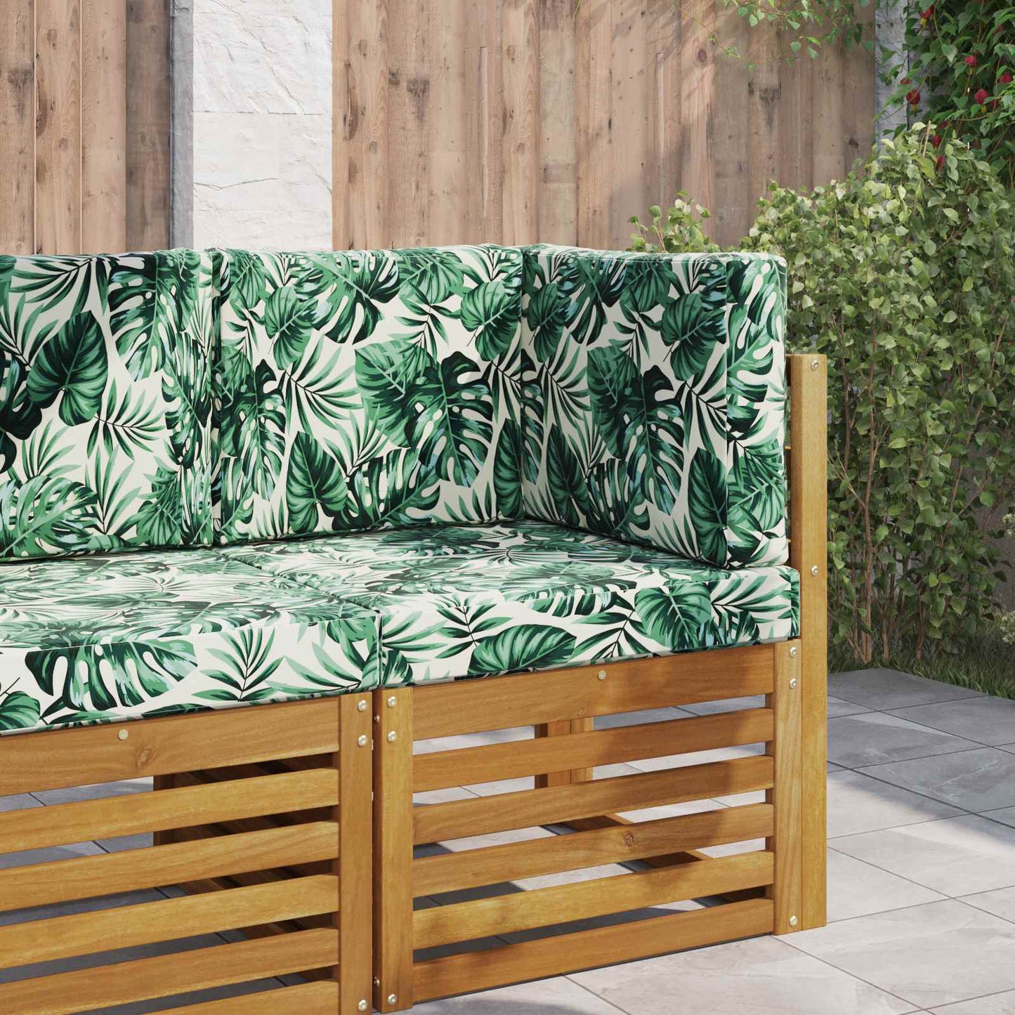 Buiten bankkussen 3 pcs Bladpatroon Polyester is nu te koop bij PeponiXL, paradijselijk wonen!