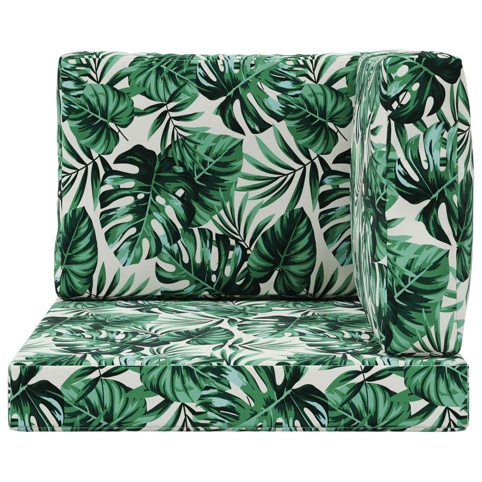 Buiten bankkussen 3 pcs Bladpatroon Polyester is nu te koop bij PeponiXL, paradijselijk wonen!