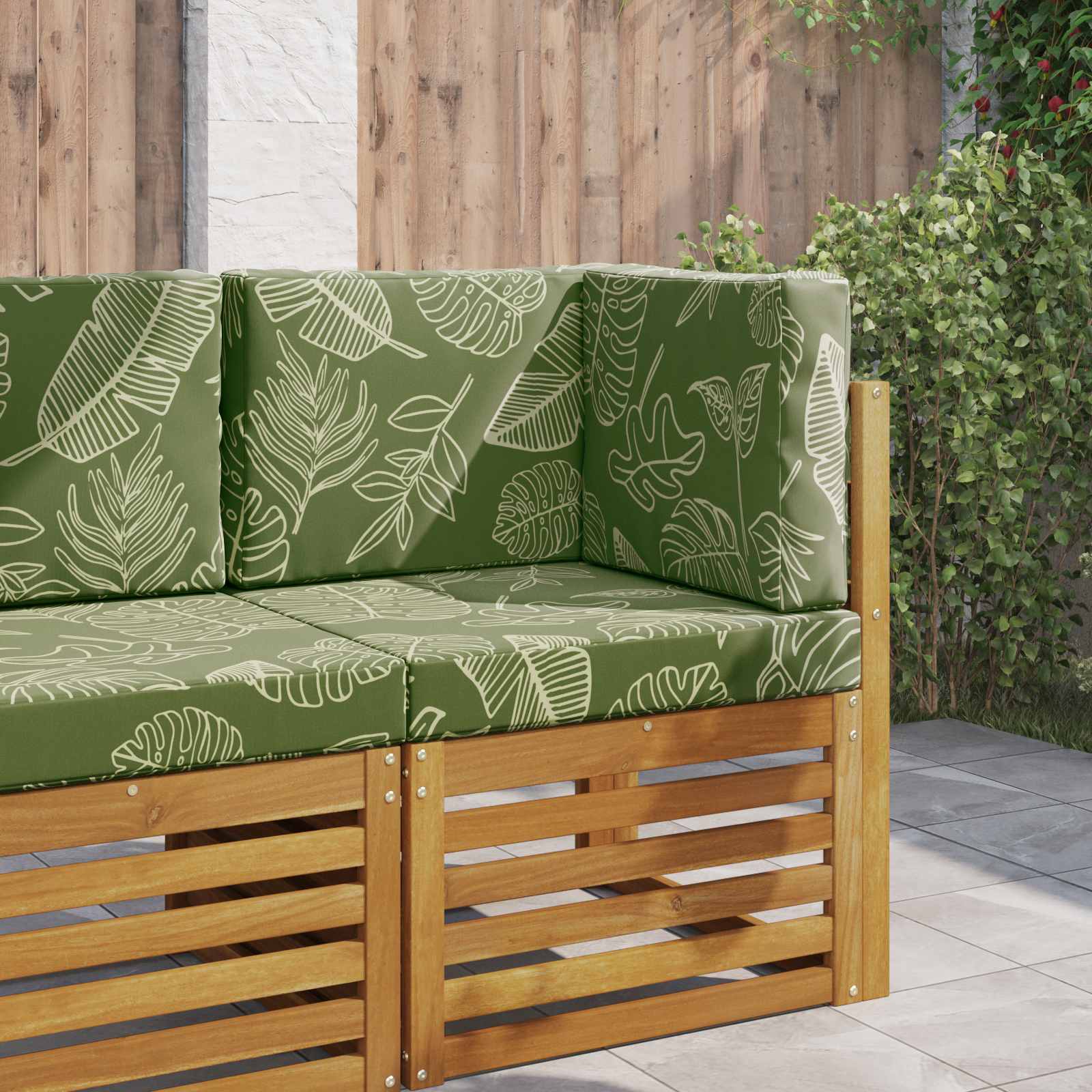 Buiten bankkussen 3 pcs Bladontwerp Polyester is nu te koop bij PeponiXL, paradijselijk wonen!