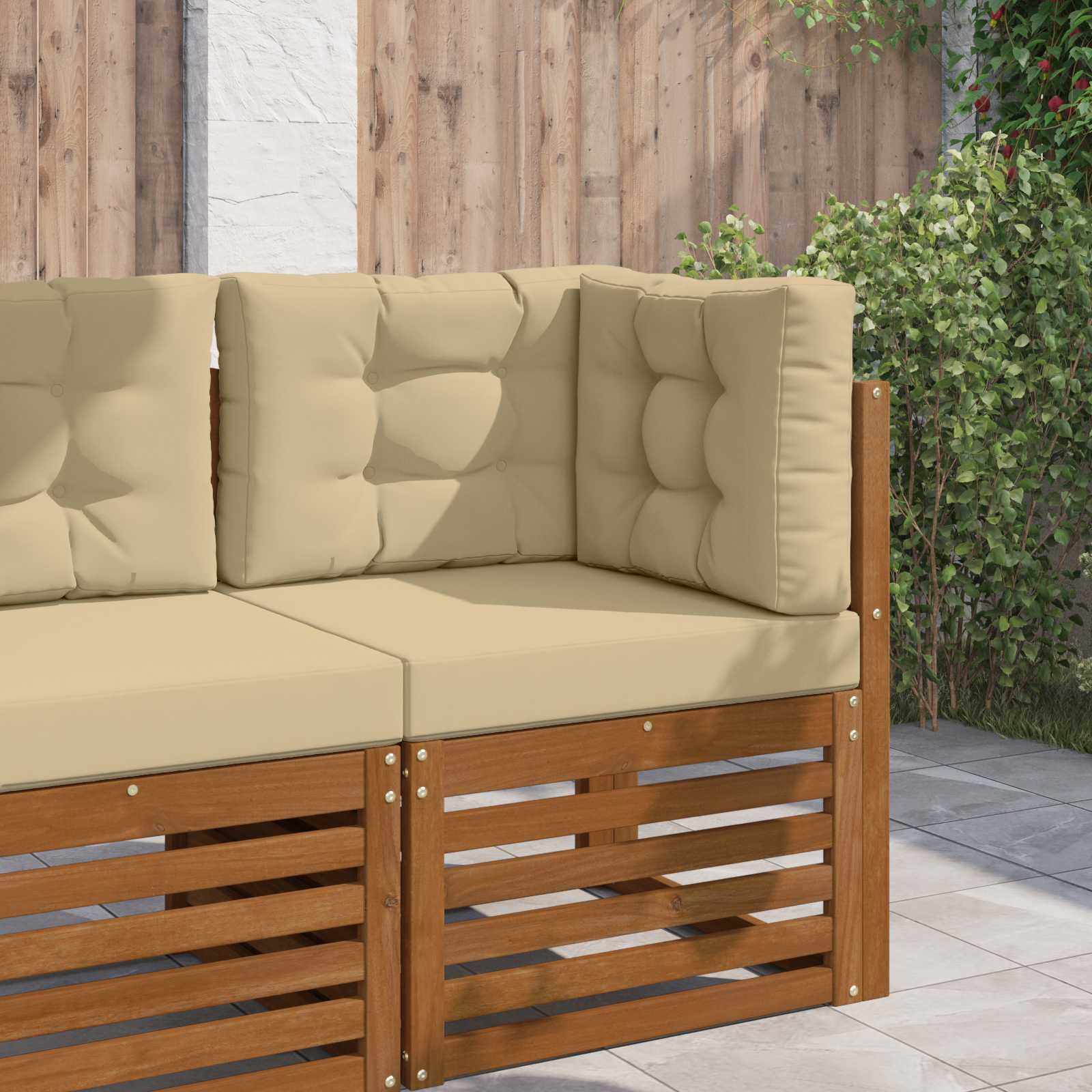 Buiten bankkussen 3 pcs Beige Polyester is nu te koop bij PeponiXL, paradijselijk wonen!