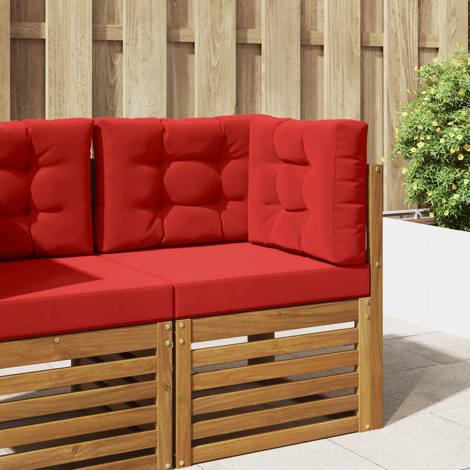 Buiten bankkussen 3 pcs Rood Polyester is nu te koop bij PeponiXL, paradijselijk wonen!