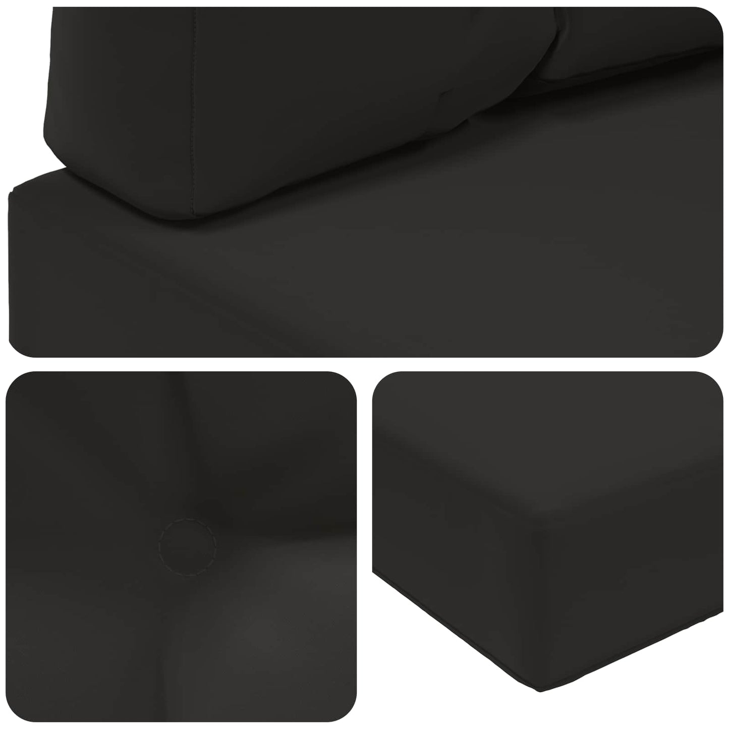 Buiten bankkussen 3 pcs Zwart Polyester is nu te koop bij PeponiXL, paradijselijk wonen!