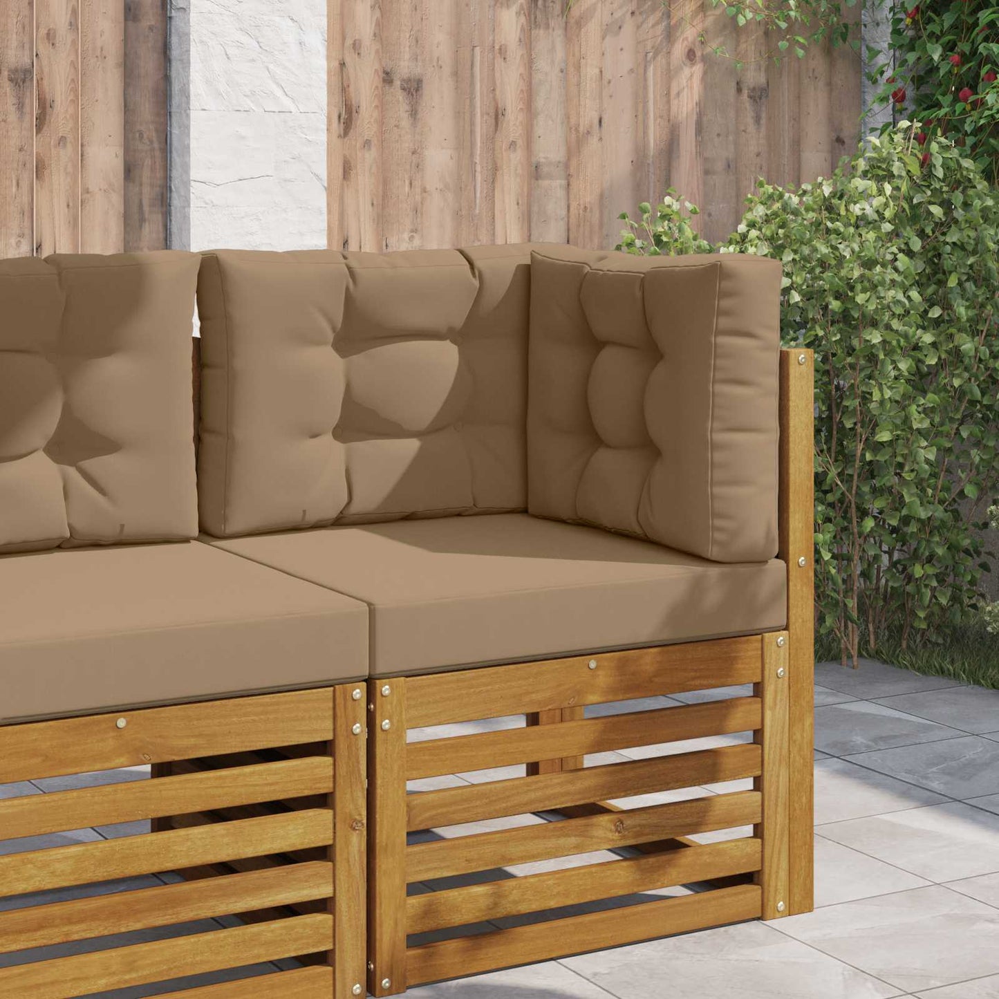 Buiten bankkussen 3 pcs Taupe Polyester is nu te koop bij PeponiXL, paradijselijk wonen!