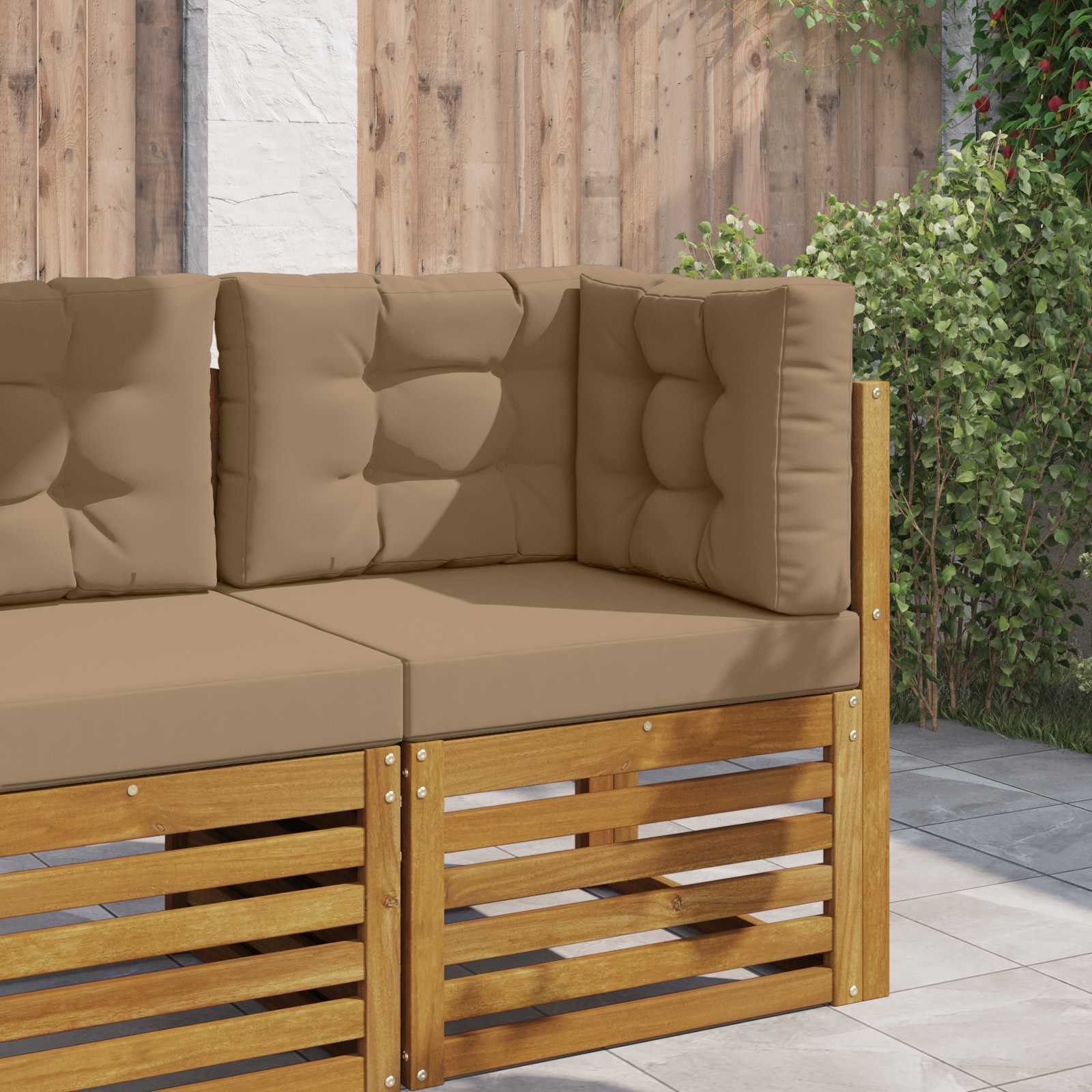 Buiten bankkussen 3 pcs Taupe Polyester is nu te koop bij PeponiXL, paradijselijk wonen!