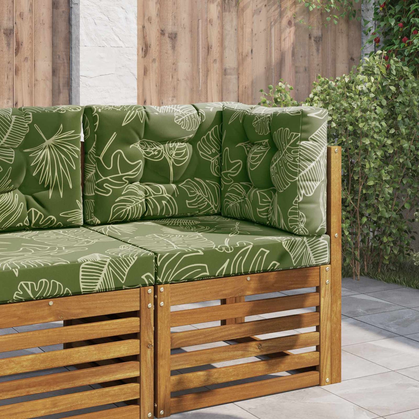 Buiten bankkussen 3 pcs Bladontwerp Polyester is nu te koop bij PeponiXL, paradijselijk wonen!