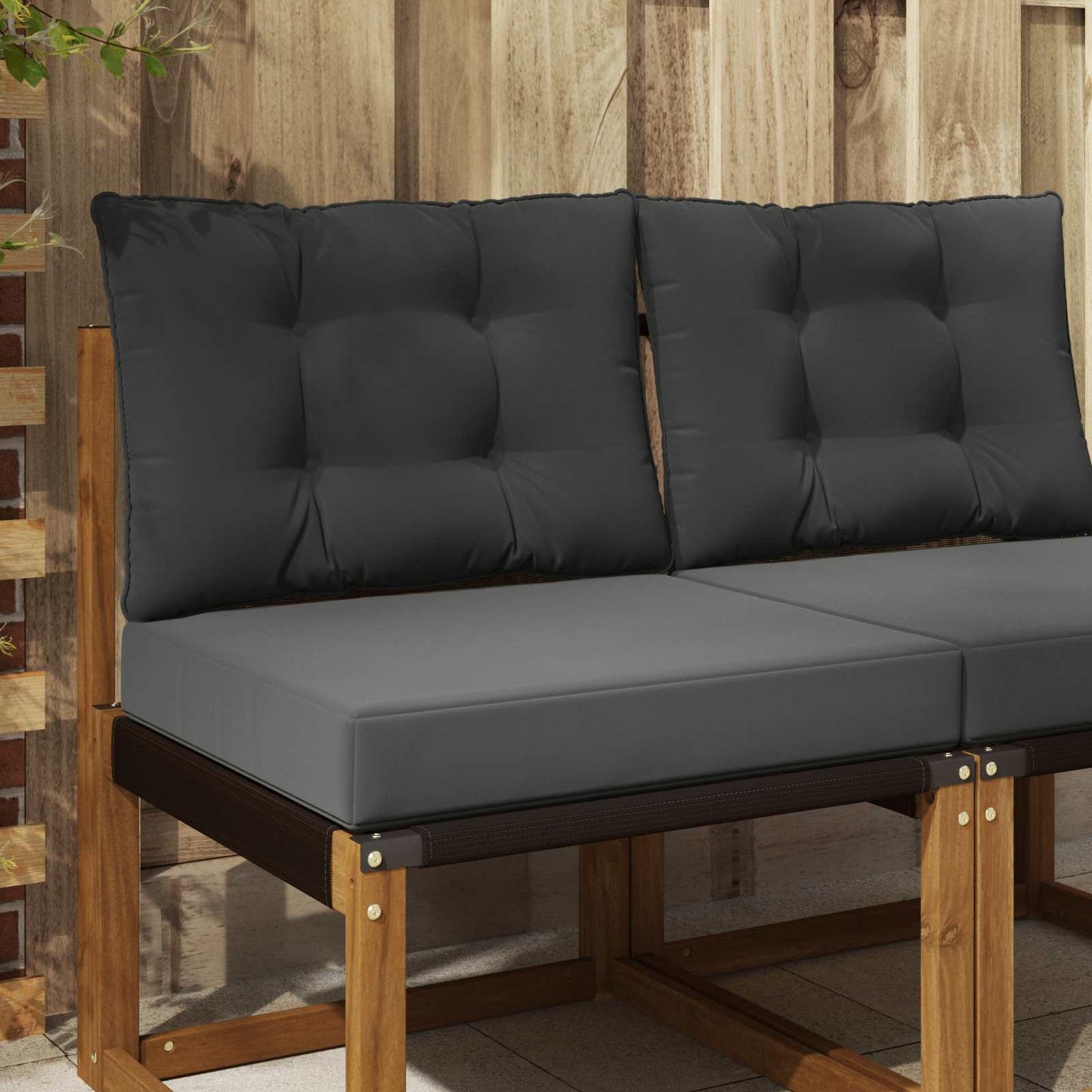 Buiten bankkussen 2 pcs Antraciet Polyester is nu te koop bij PeponiXL, paradijselijk wonen!
