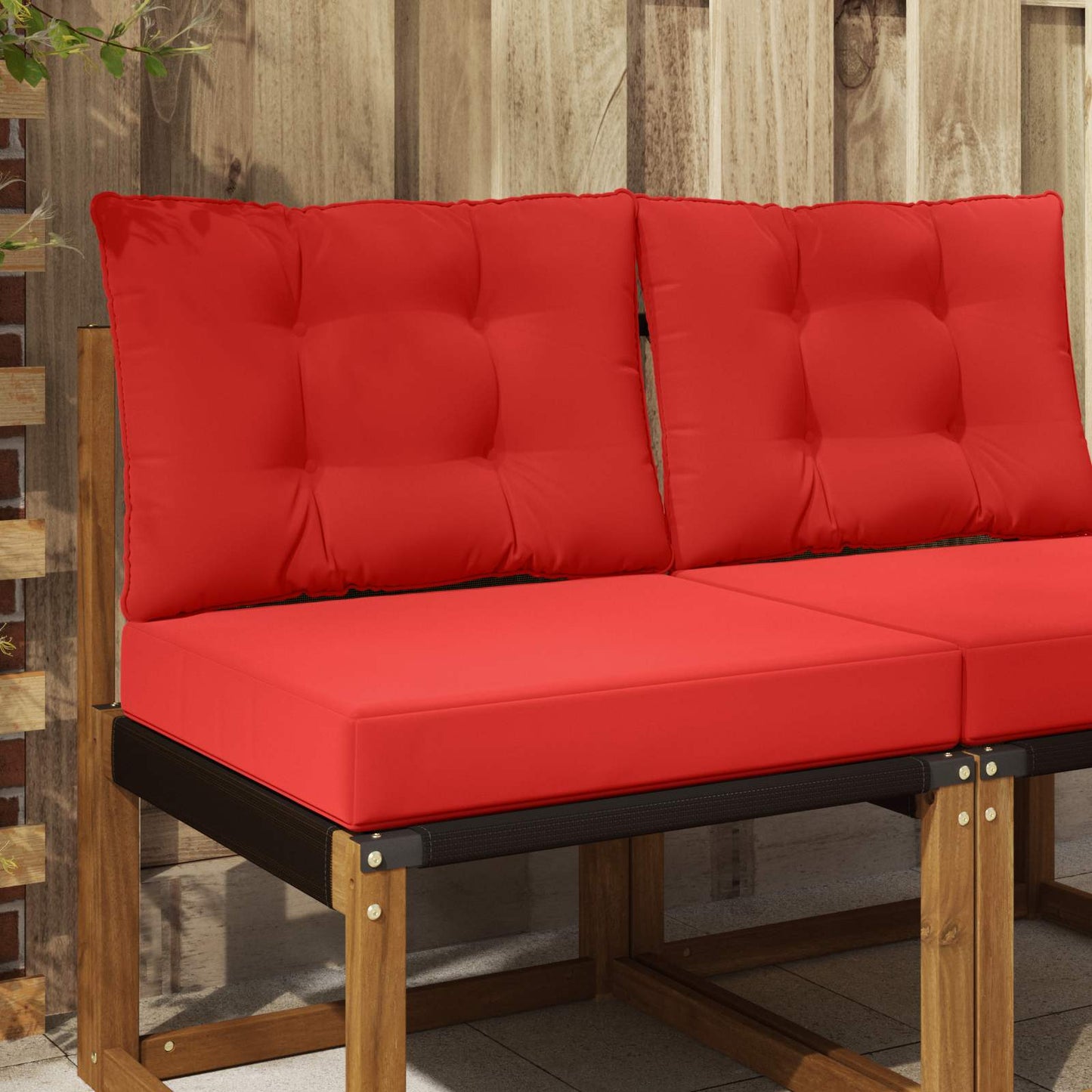 Buiten bankkussen 2 pcs Rood Polyester is nu te koop bij PeponiXL, paradijselijk wonen!