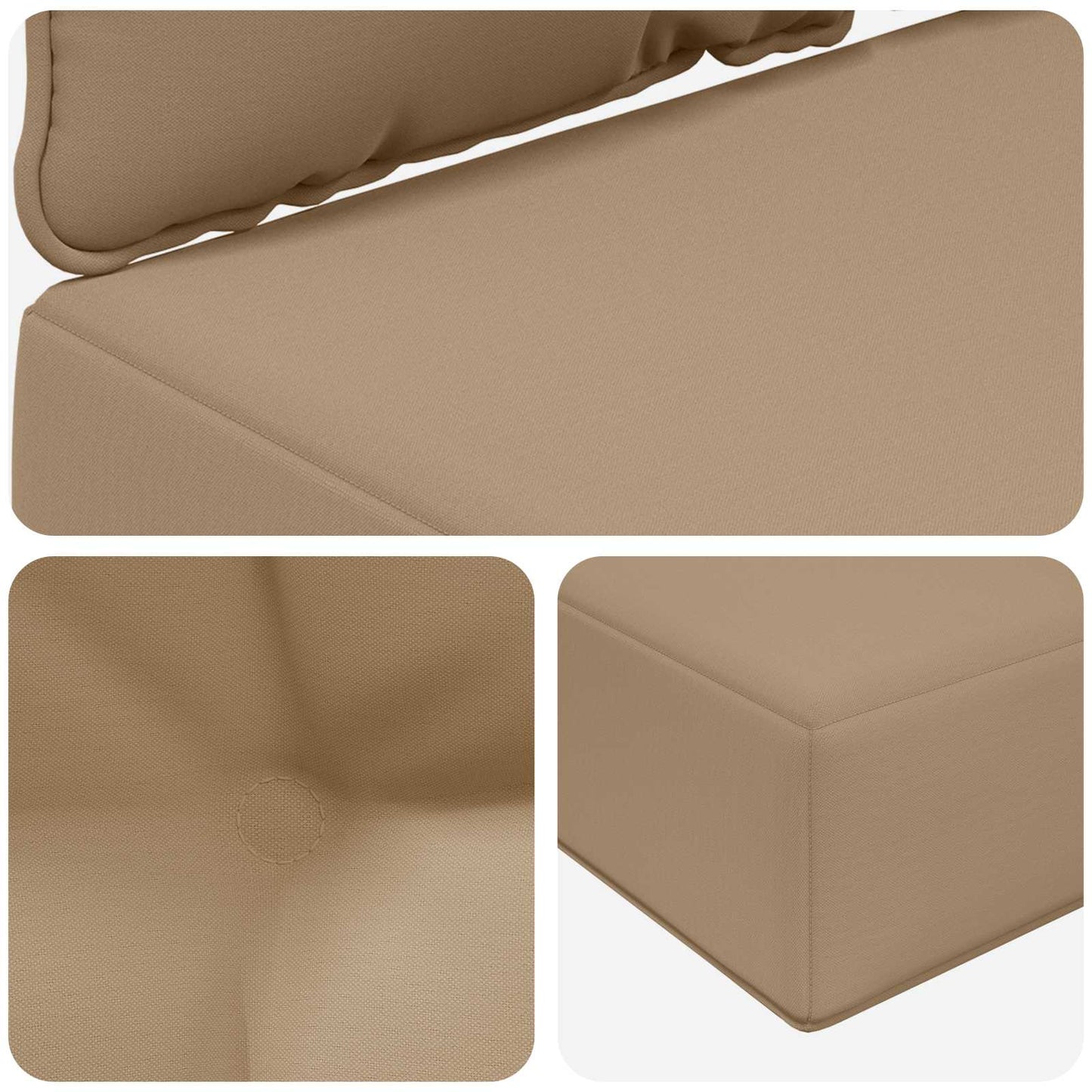 Buiten bankkussen 2 pcs Taupe Polyester is nu te koop bij PeponiXL, paradijselijk wonen!