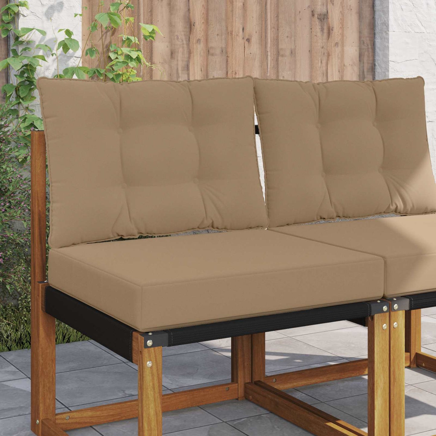 Buiten bankkussen 2 pcs Taupe Polyester is nu te koop bij PeponiXL, paradijselijk wonen!